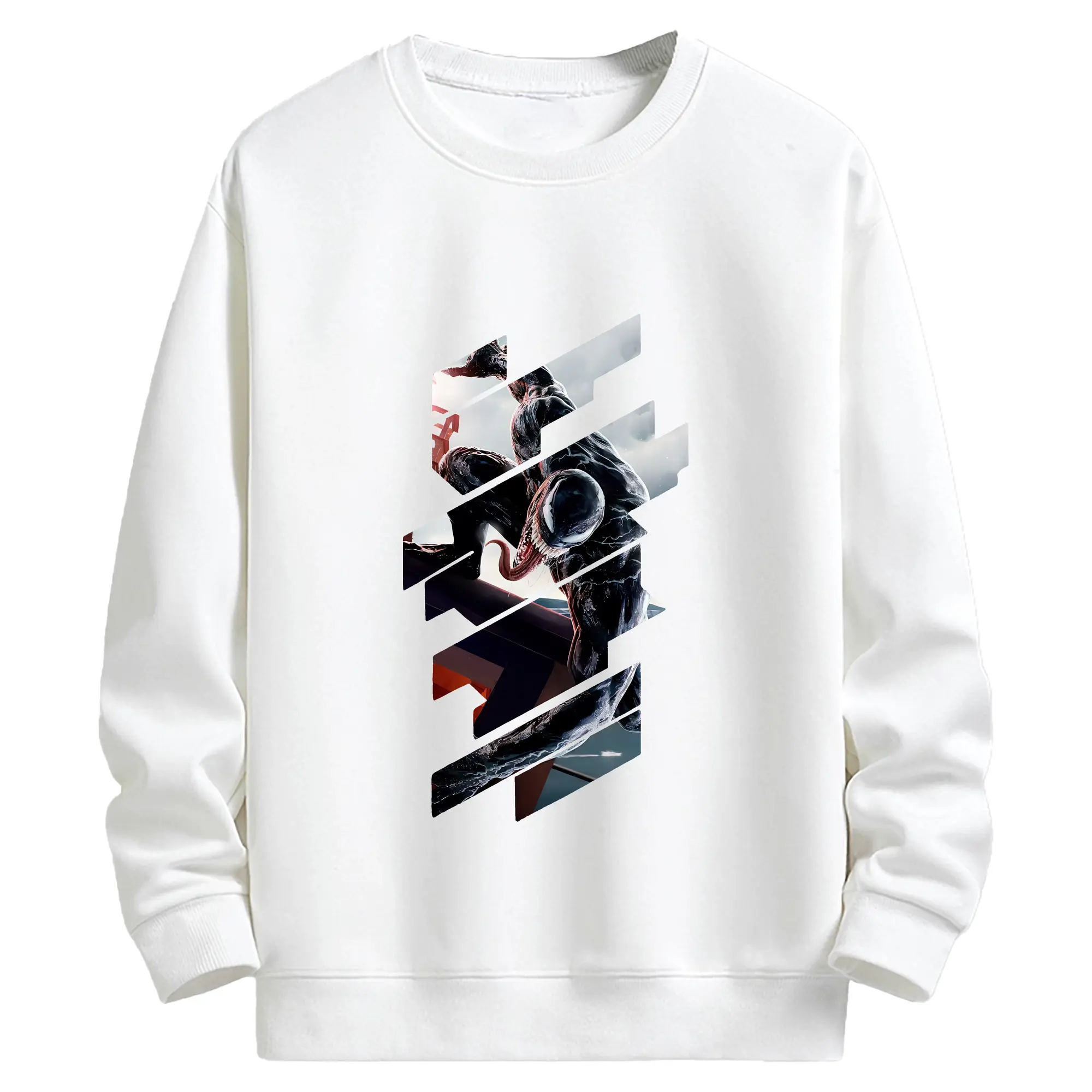 ヴェノム グッズ,ヴェノム - キッズ クルーネックスウェットシャツ ・ フロントプリント ・ 綿80％ ポリエステル20％ ・ 快適 通学 スポーツ 日常使い お散歩用