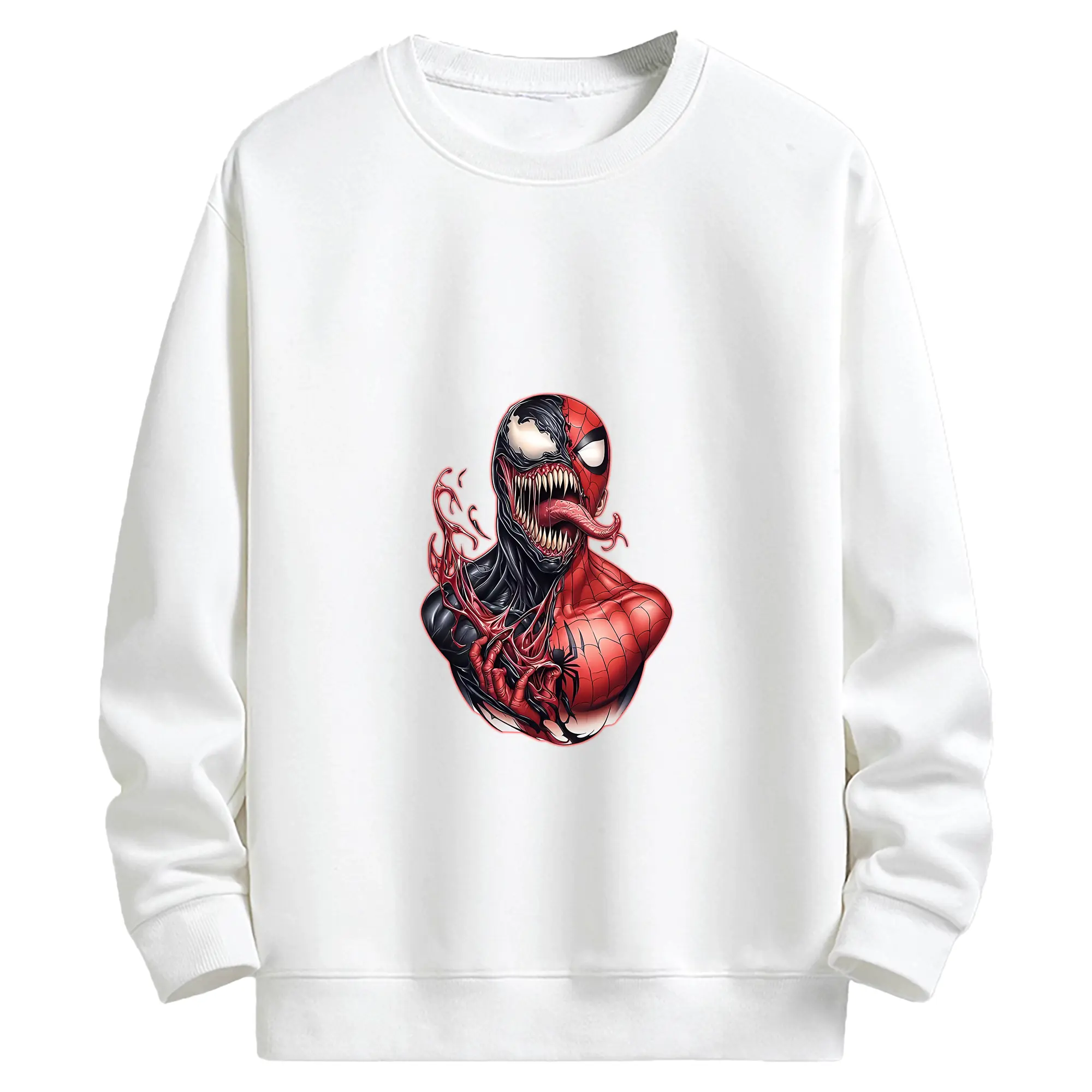 ヴェノム グッズ,ヴェノム - キッズ クルーネックスウェットシャツ ・ フロントプリント ・ 綿80％ ポリエステル20％ ・ 快適 通学 スポーツ 日常使い お散歩用