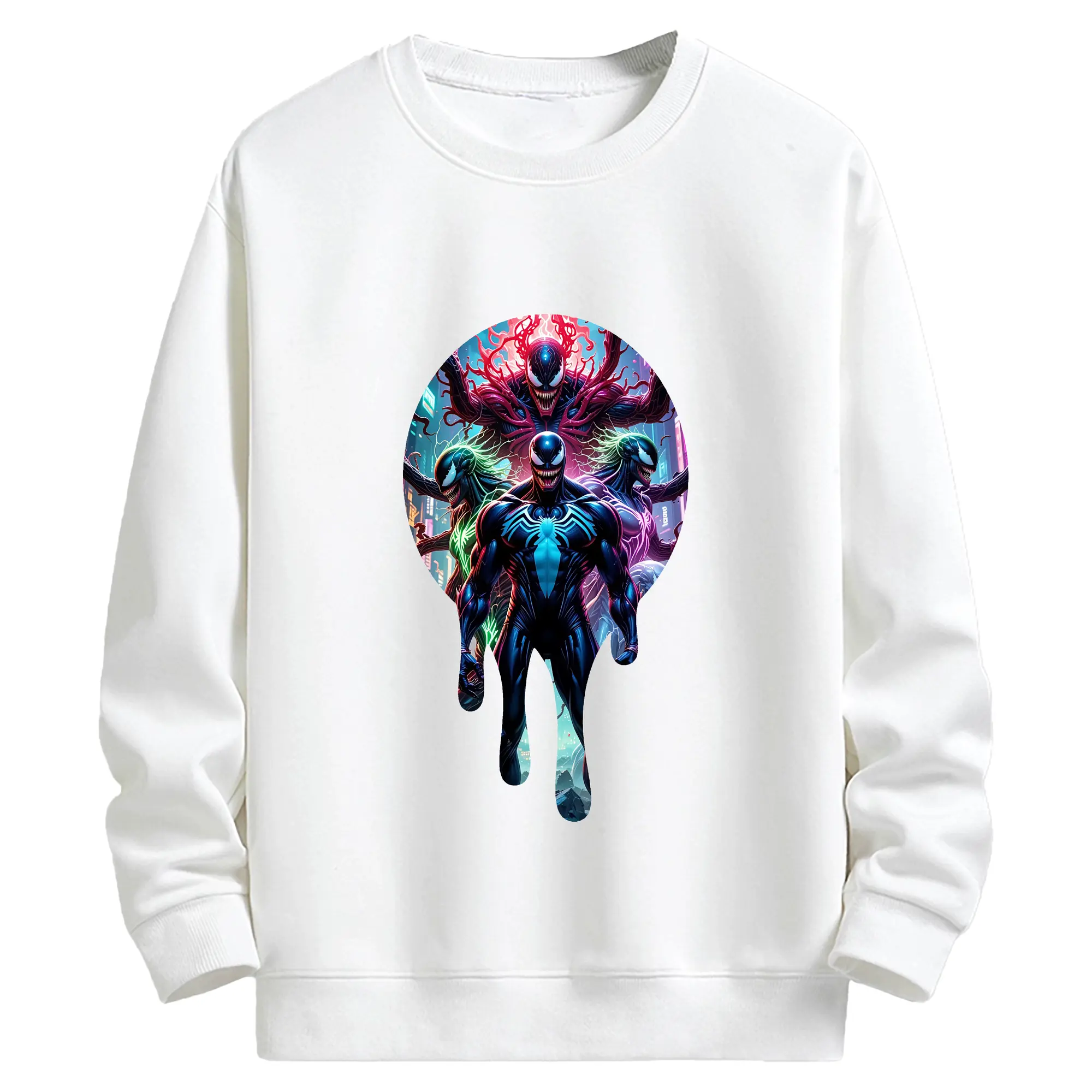 ヴェノム グッズ,ヴェノム - キッズ クルーネックスウェットシャツ ・ フロントプリント ・ 綿80％ ポリエステル20％ ・ 快適 通学 スポーツ 日常使い お散歩用