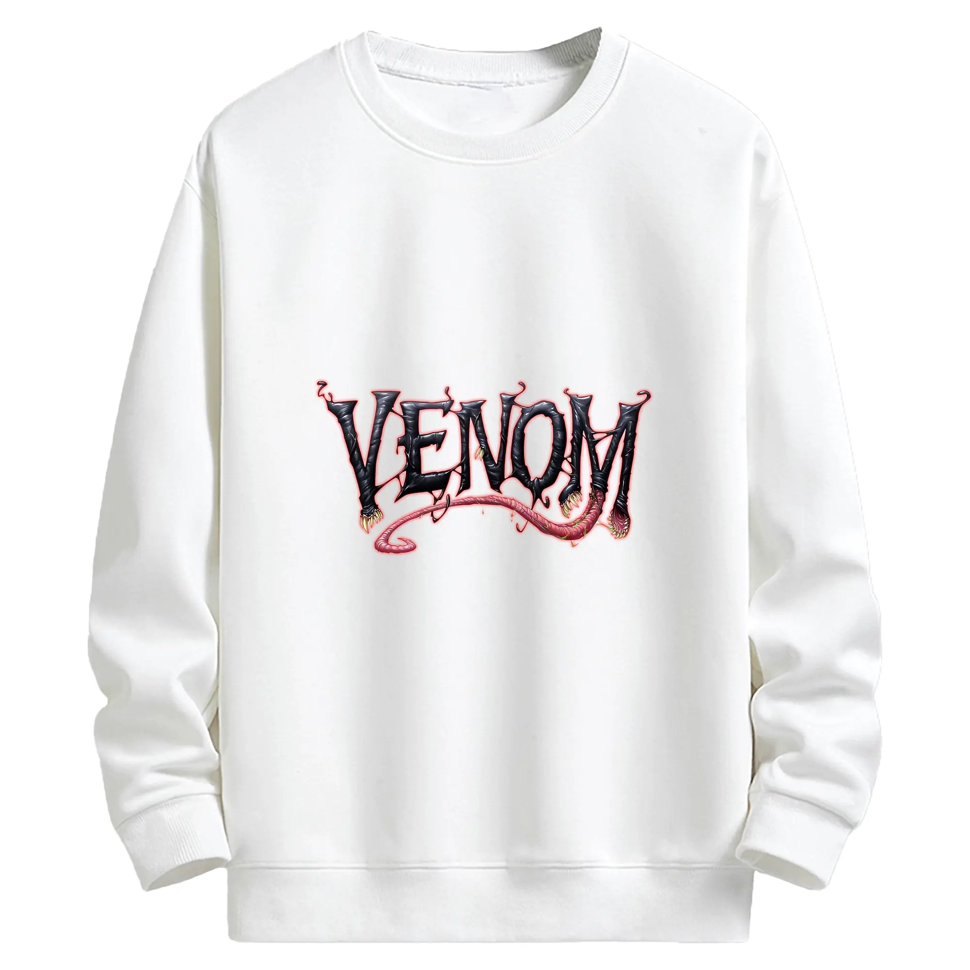 ヴェノム グッズ,ヴェノム - キッズ クルーネックスウェットシャツ ・ フロントプリント ・ 綿80％ ポリエステル20％ ・ 快適 通学 スポーツ 日常使い お散歩用