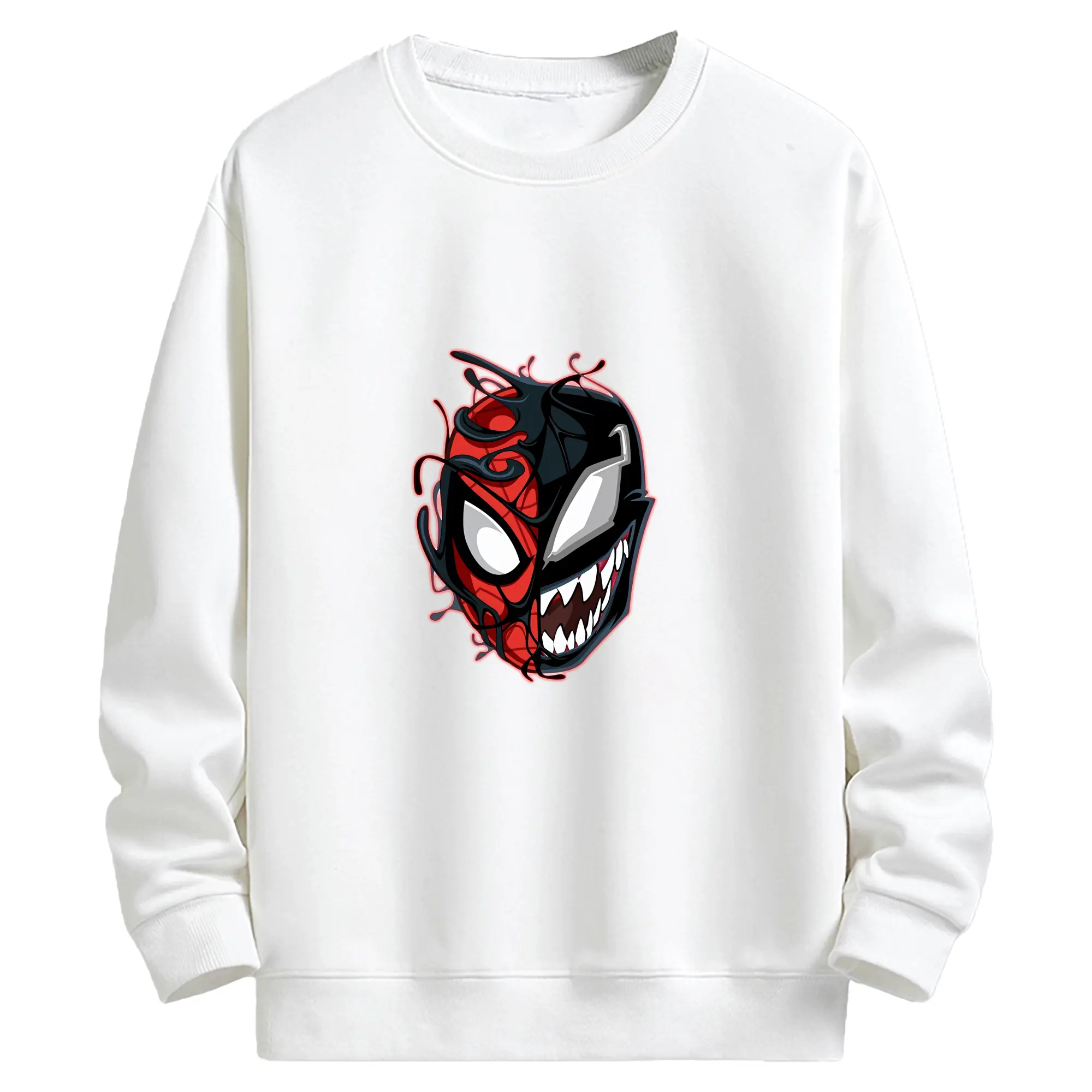 ヴェノム グッズ,ヴェノム - キッズ クルーネックスウェットシャツ ・ フロントプリント ・ 綿80％ ポリエステル20％ ・ 快適 通学 スポーツ 日常使い お散歩用
