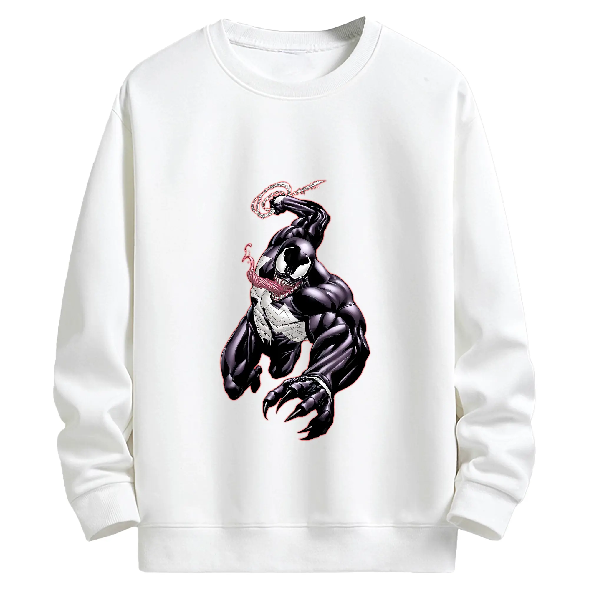 ヴェノム グッズ,ヴェノム - キッズ クルーネックスウェットシャツ ・ フロントプリント ・ 綿80％ ポリエステル20％ ・ 快適 通学 スポーツ 日常使い お散歩用