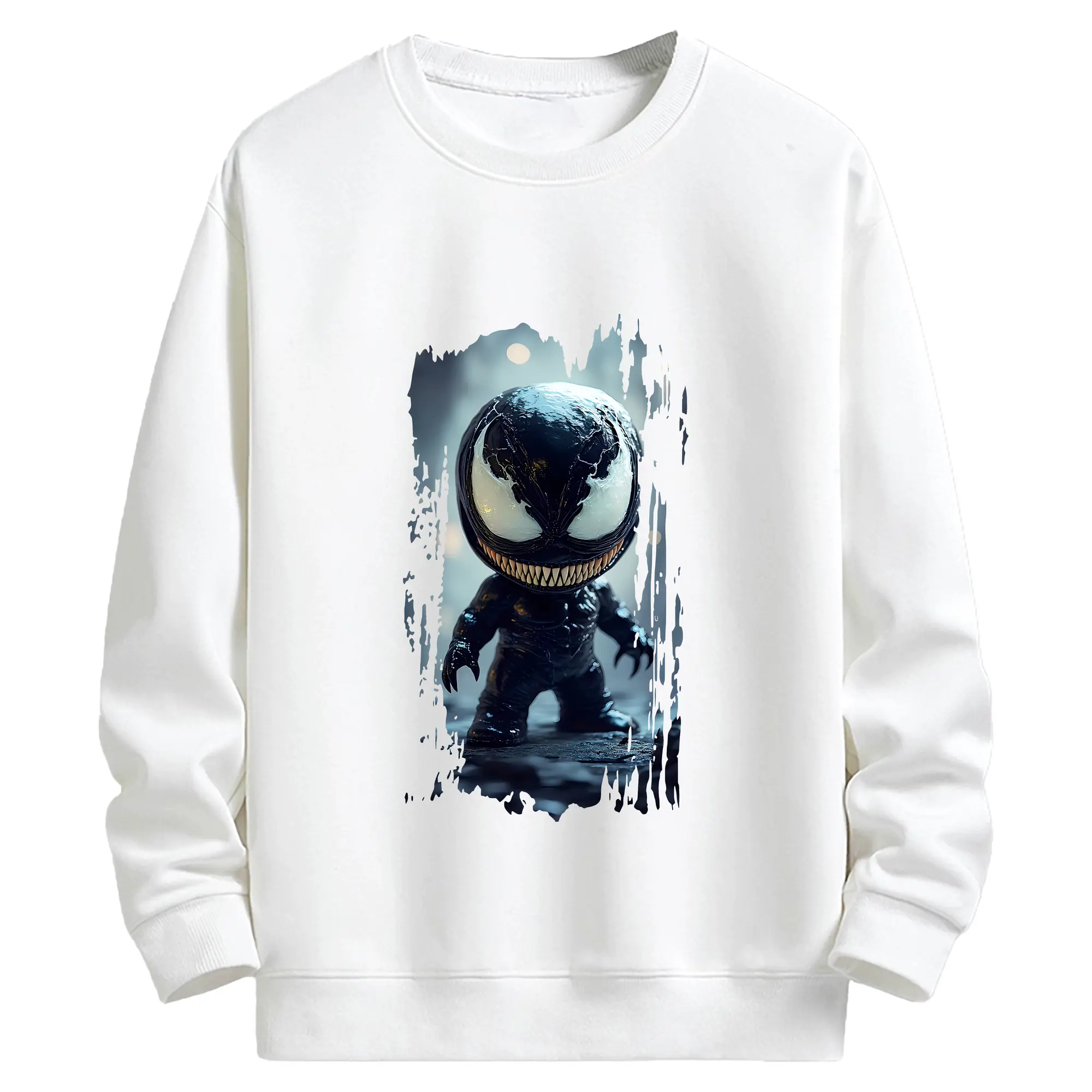 ヴェノム グッズ,ヴェノム - キッズ クルーネックスウェットシャツ ・ フロントプリント ・ 綿80％ ポリエステル20％ ・ 快適 通学 スポーツ 日常使い お散歩用