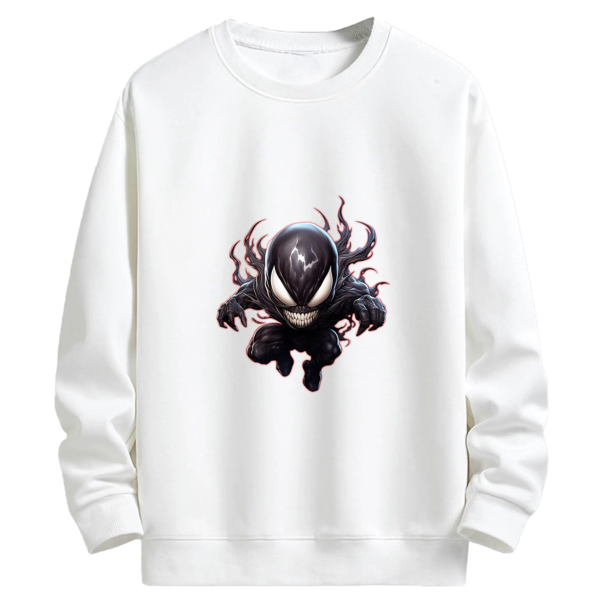ヴェノム グッズ,ヴェノム - キッズ クルーネックスウェットシャツ ・ フロントプリント ・ 綿80％ ポリエステル20％ ・ 快適 通学 スポーツ 日常使い お散歩用