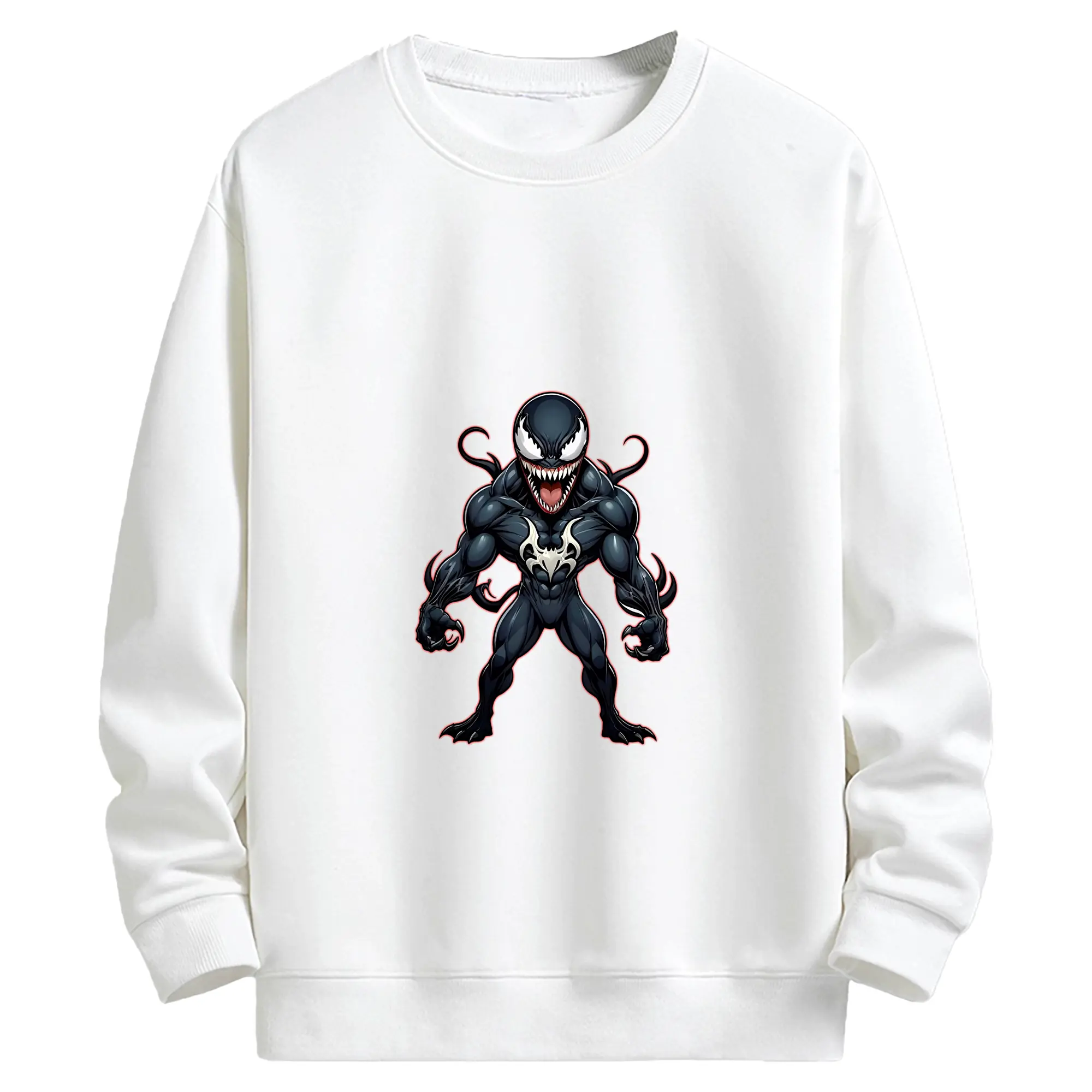 ヴェノム グッズ,ヴェノム - キッズ クルーネックスウェットシャツ ・ フロントプリント ・ 綿80％ ポリエステル20％ ・ 快適 通学 スポーツ 日常使い お散歩用