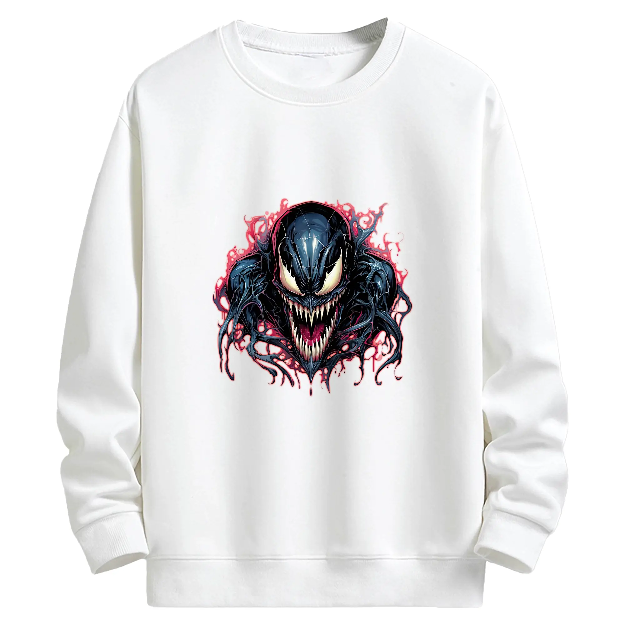 ヴェノム グッズ,ヴェノム - キッズ クルーネックスウェットシャツ ・ フロントプリント ・ 綿80％ ポリエステル20％ ・ 快適 通学 スポーツ 日常使い お散歩用