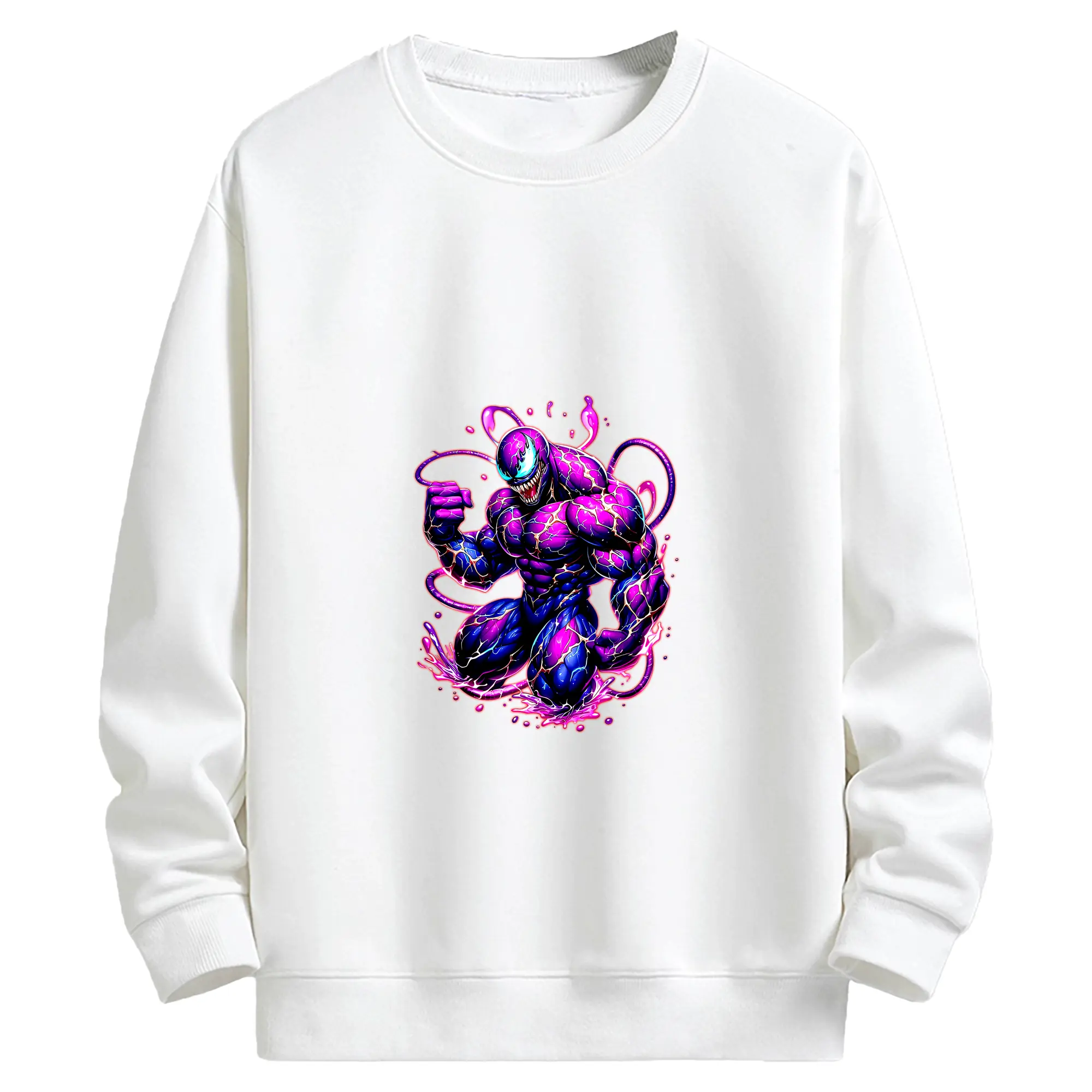 ヴェノム グッズ,ヴェノム - キッズ クルーネックスウェットシャツ ・ フロントプリント ・ 綿80％ ポリエステル20％ ・ 快適 通学 スポーツ 日常使い お散歩用