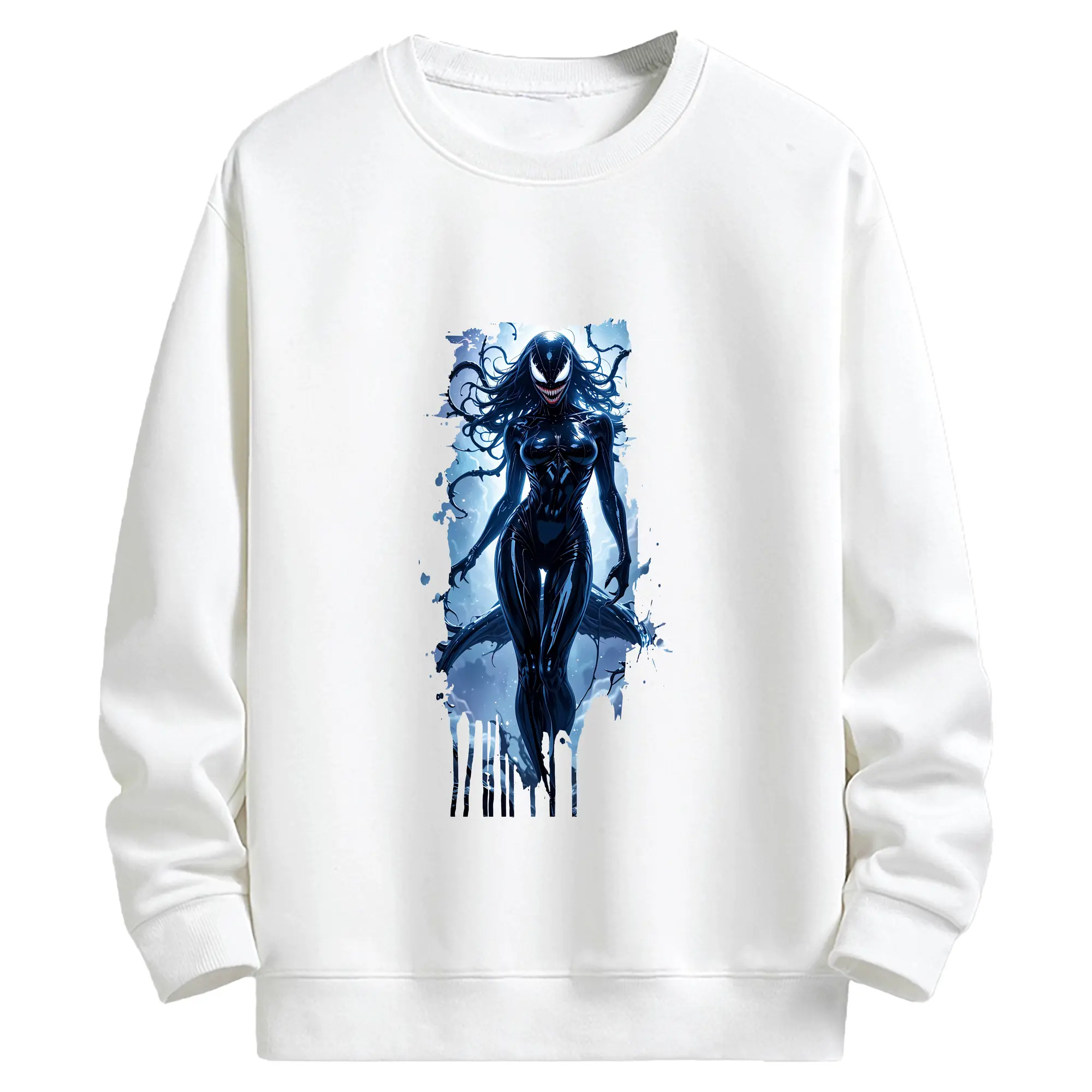 ヴェノム グッズ,ヴェノム - キッズ クルーネックスウェットシャツ ・ フロントプリント ・ 綿80％ ポリエステル20％ ・ 快適 通学 スポーツ 日常使い お散歩用