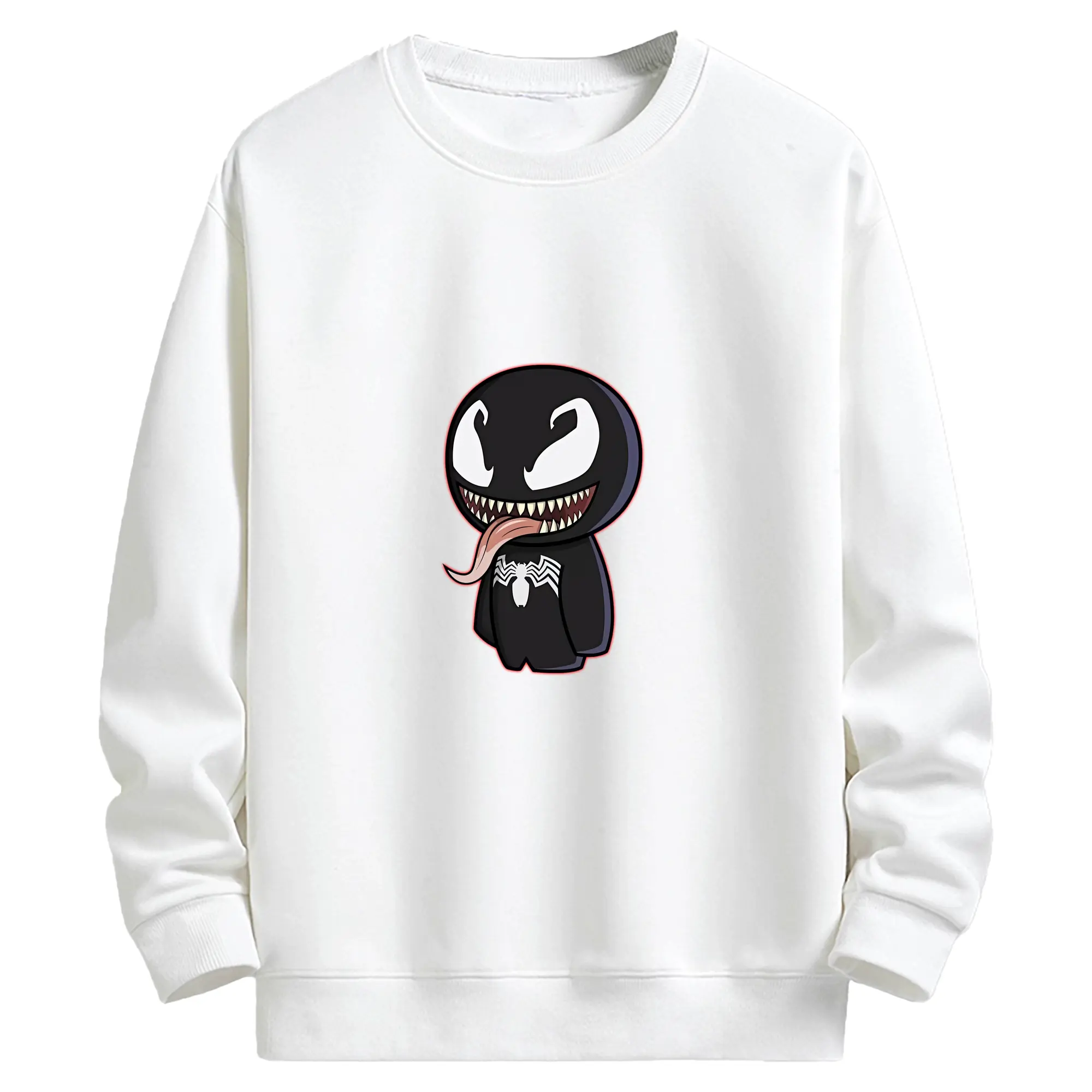 ヴェノム グッズ,ヴェノム - キッズ クルーネックスウェットシャツ ・ フロントプリント ・ 綿80％ ポリエステル20％ ・ 快適 通学 スポーツ 日常使い お散歩用