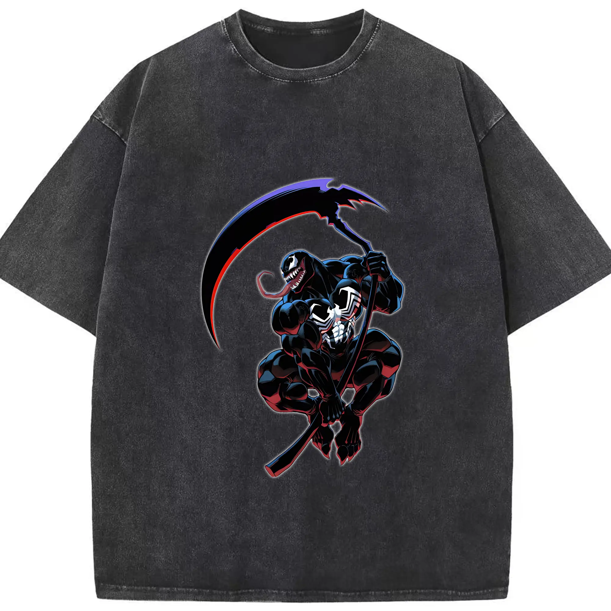 ヴェノム グッズ,ヴェノム - 綿100％ ヴィンテージ風 半袖Tシャツ ・ フロントプリント ・ 柔らか肌触り ・ 通気性 快適 ・ スポーツ カジュアル 外出用