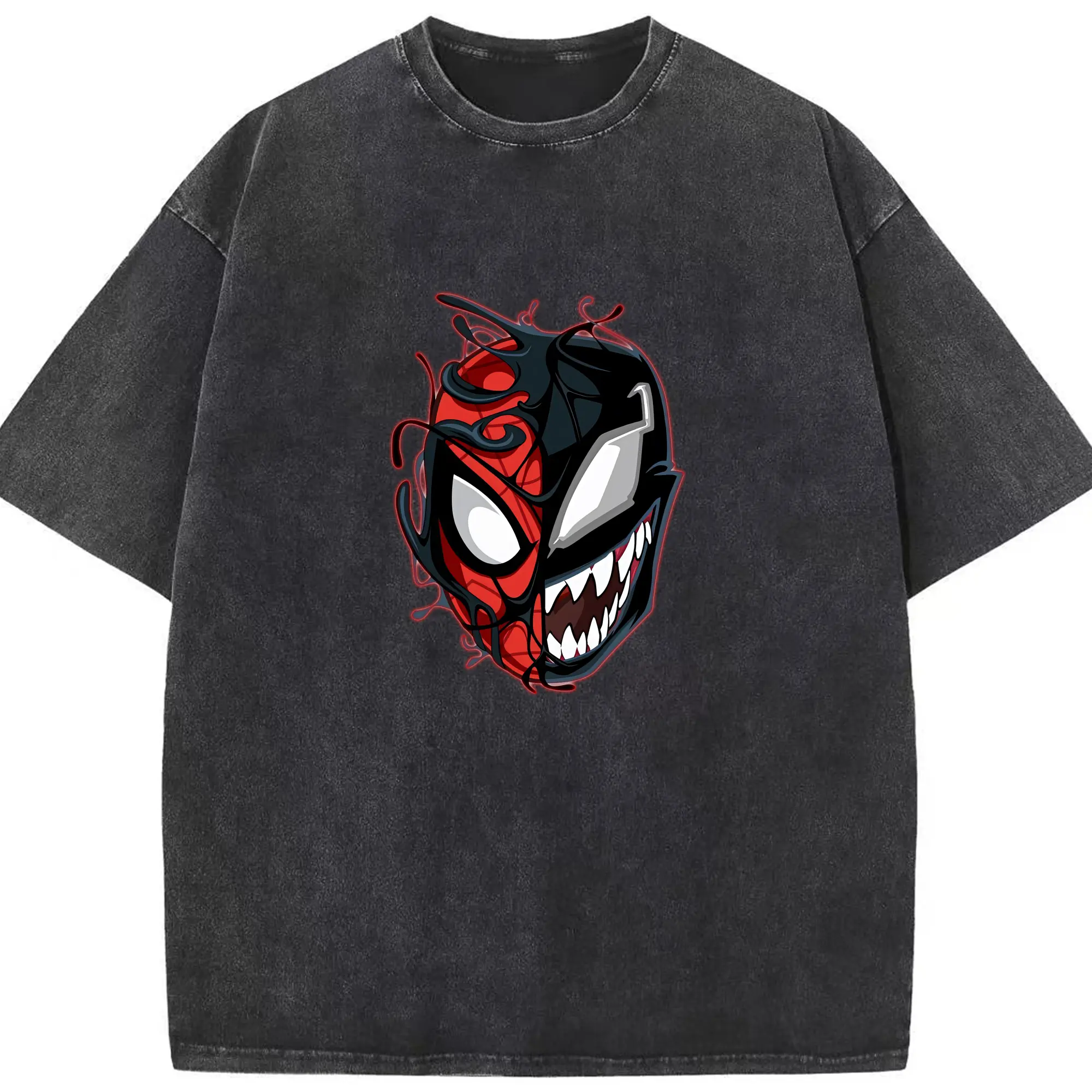 ヴェノム グッズ,ヴェノム - 綿100％ ヴィンテージ風 半袖Tシャツ ・ フロントプリント ・ 柔らか肌触り ・ 通気性 快適 ・ スポーツ カジュアル 外出用