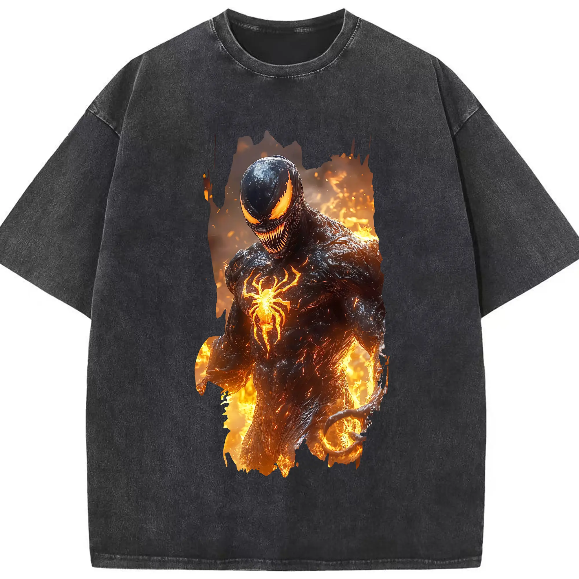 ヴェノム グッズ,ヴェノム - 綿100％ ヴィンテージ風 半袖Tシャツ ・ フロントプリント ・ 柔らか肌触り ・ 通気性 快適 ・ スポーツ カジュアル 外出用