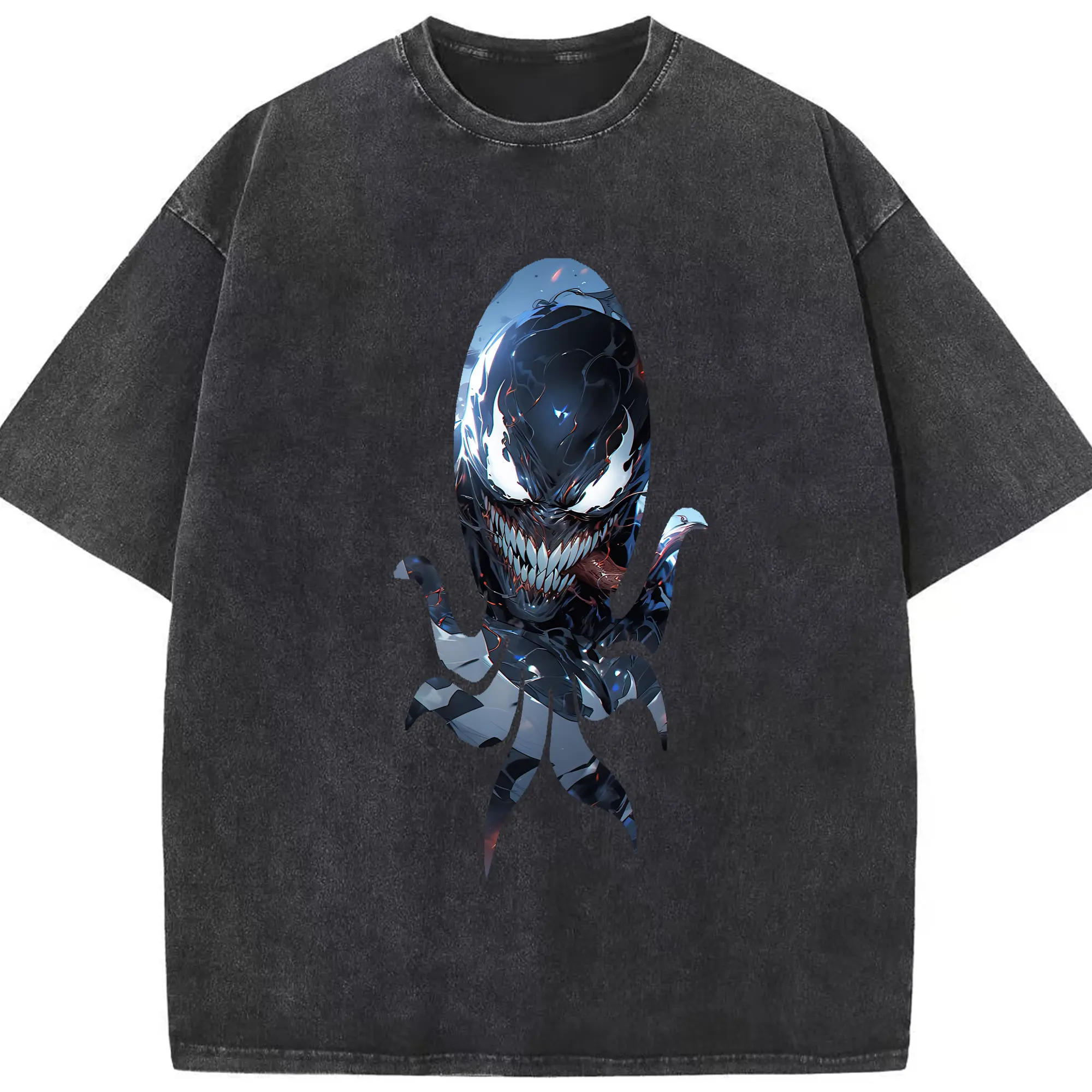 ヴェノム グッズ,ヴェノム - 綿100％ ヴィンテージ風 半袖Tシャツ ・ フロントプリント ・ 柔らか肌触り ・ 通気性 快適 ・ スポーツ カジュアル 外出用