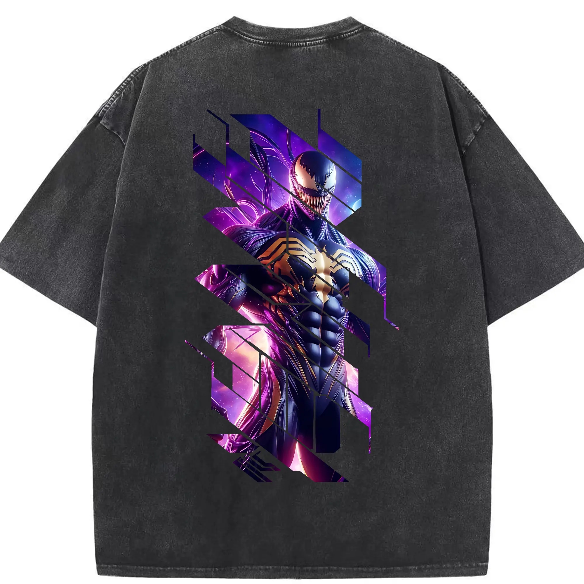 ヴェノム グッズ,ヴェノム - 綿100％ ヴィンテージ風 半袖Tシャツ ・ 背面プリント ・ 柔らか肌触り ・ 通気性 快適 ・ スポーツ カジュアル 外出用