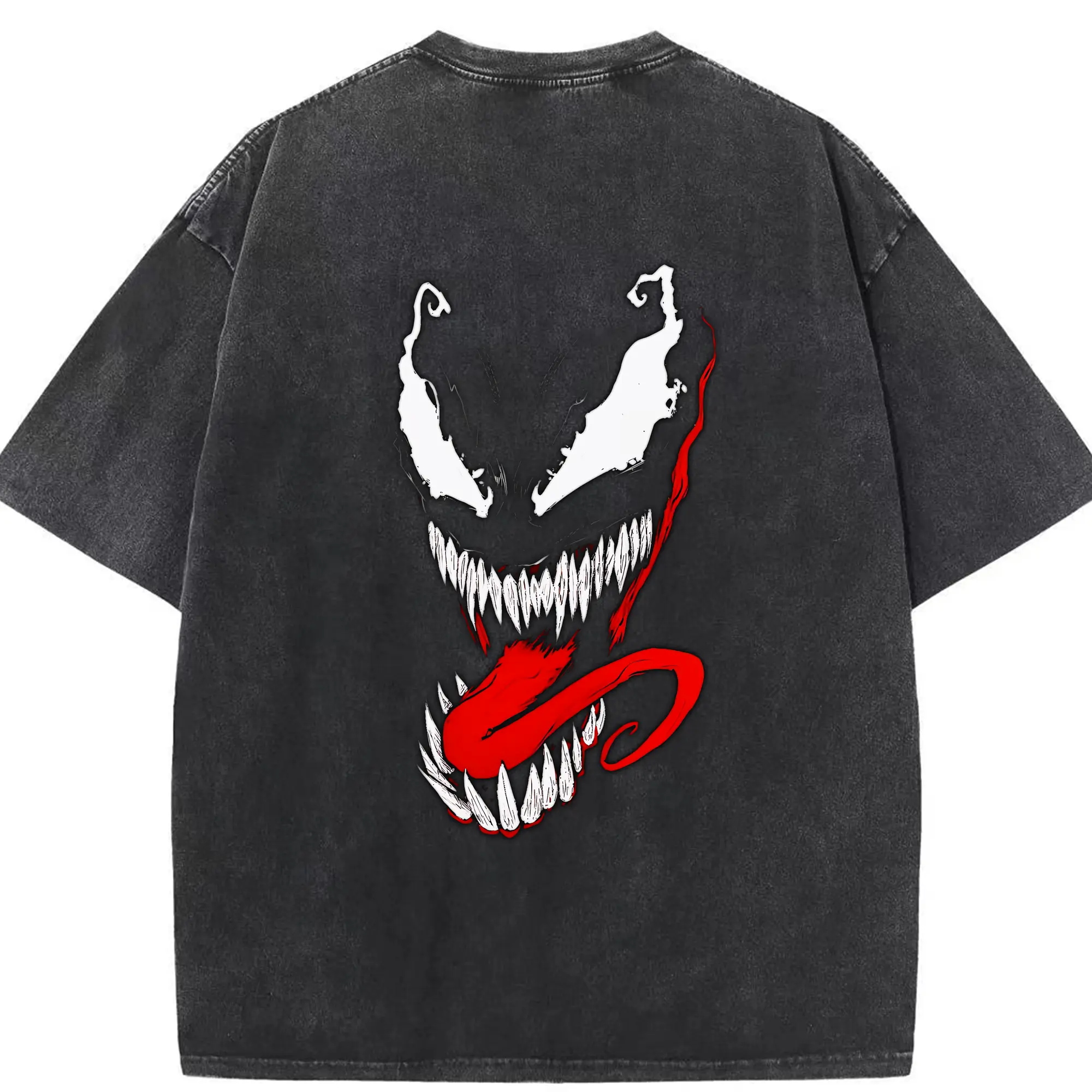 ヴェノム グッズ,ヴェノム - 綿100％ ヴィンテージ風 半袖Tシャツ ・ 背面プリント ・ 柔らか肌触り ・ 通気性 快適 ・ スポーツ カジュアル 外出用