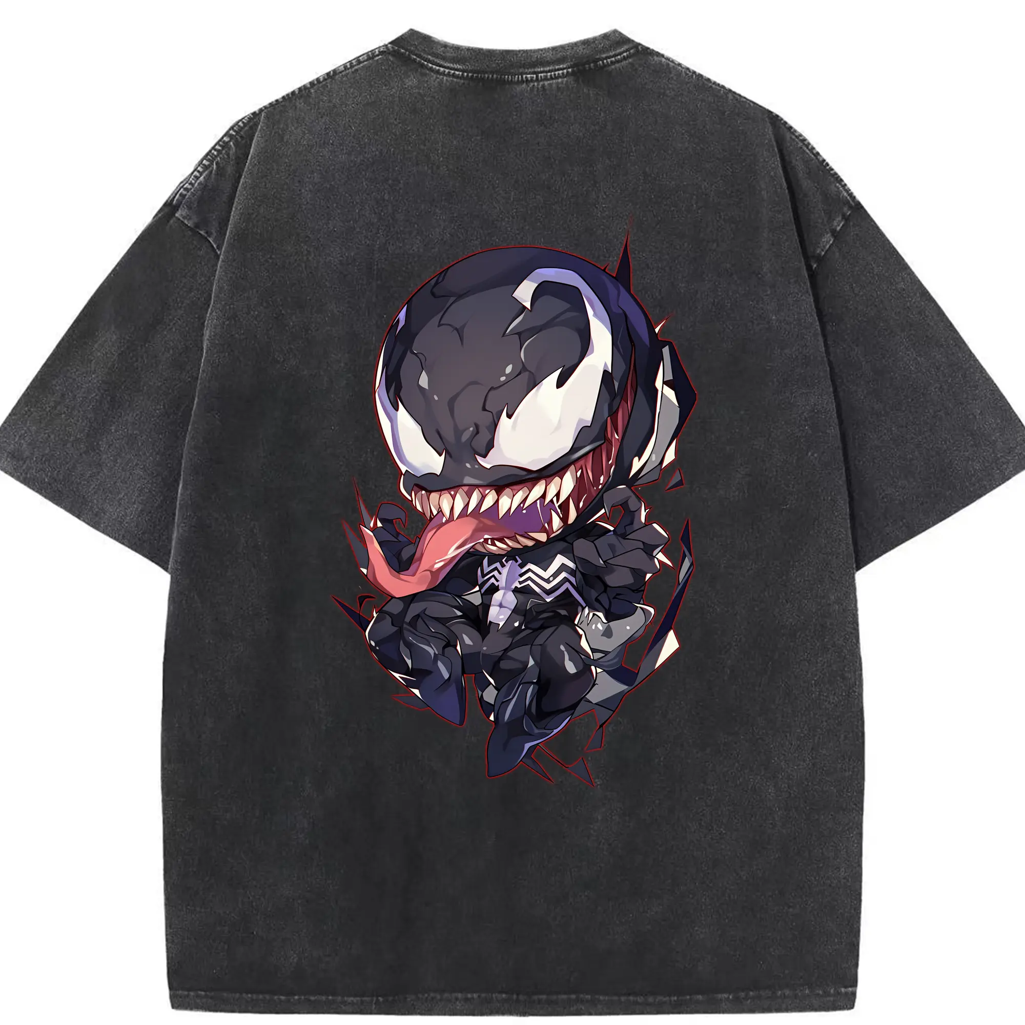 ヴェノム グッズ,ヴェノム - 綿100％ ヴィンテージ風 半袖Tシャツ ・ 背面プリント ・ 柔らか肌触り ・ 通気性 快適 ・ スポーツ カジュアル 外出用