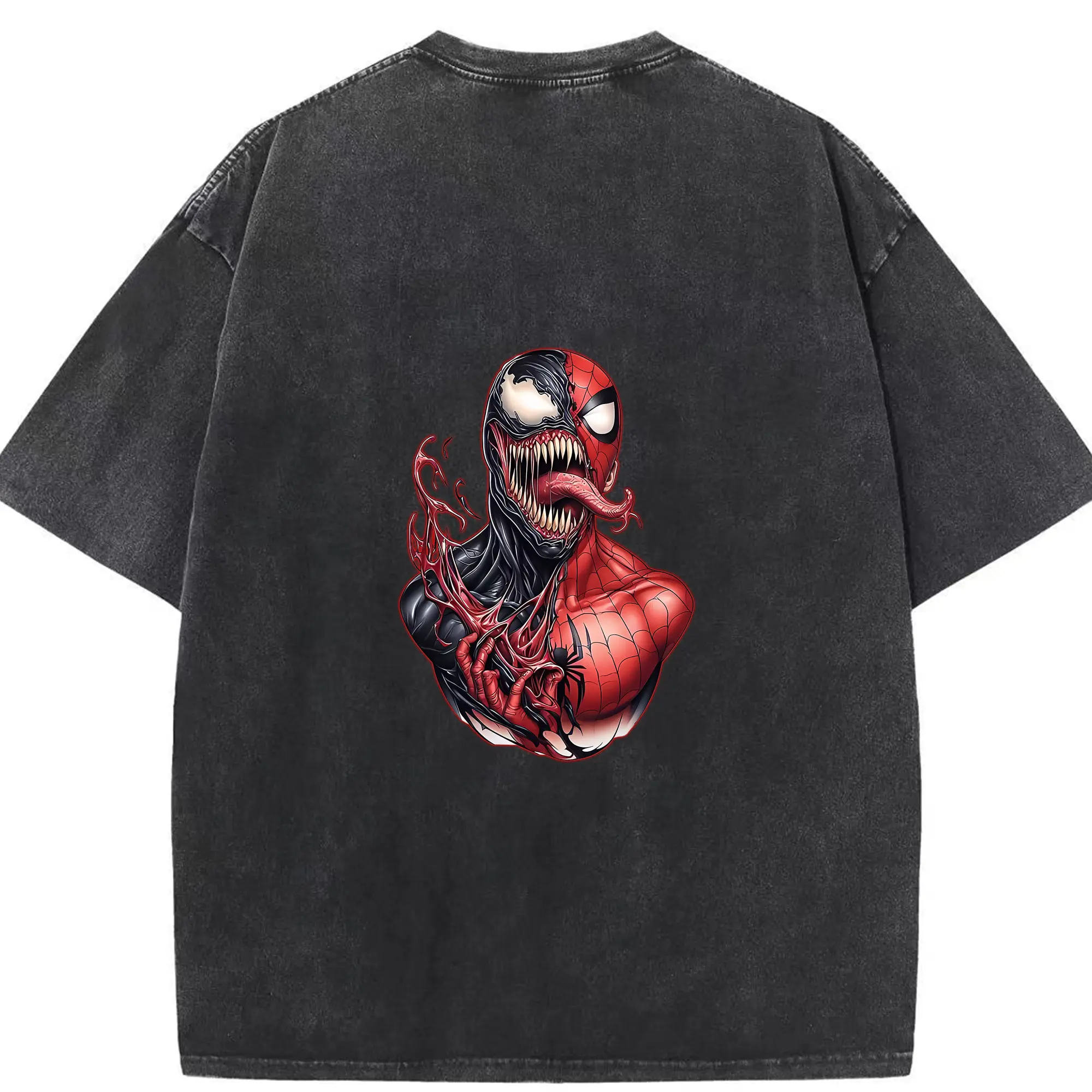 ヴェノム グッズ,ヴェノム - 綿100％ ヴィンテージ風 半袖Tシャツ ・ 背面プリント ・ 柔らか肌触り ・ 通気性 快適 ・ スポーツ カジュアル 外出用