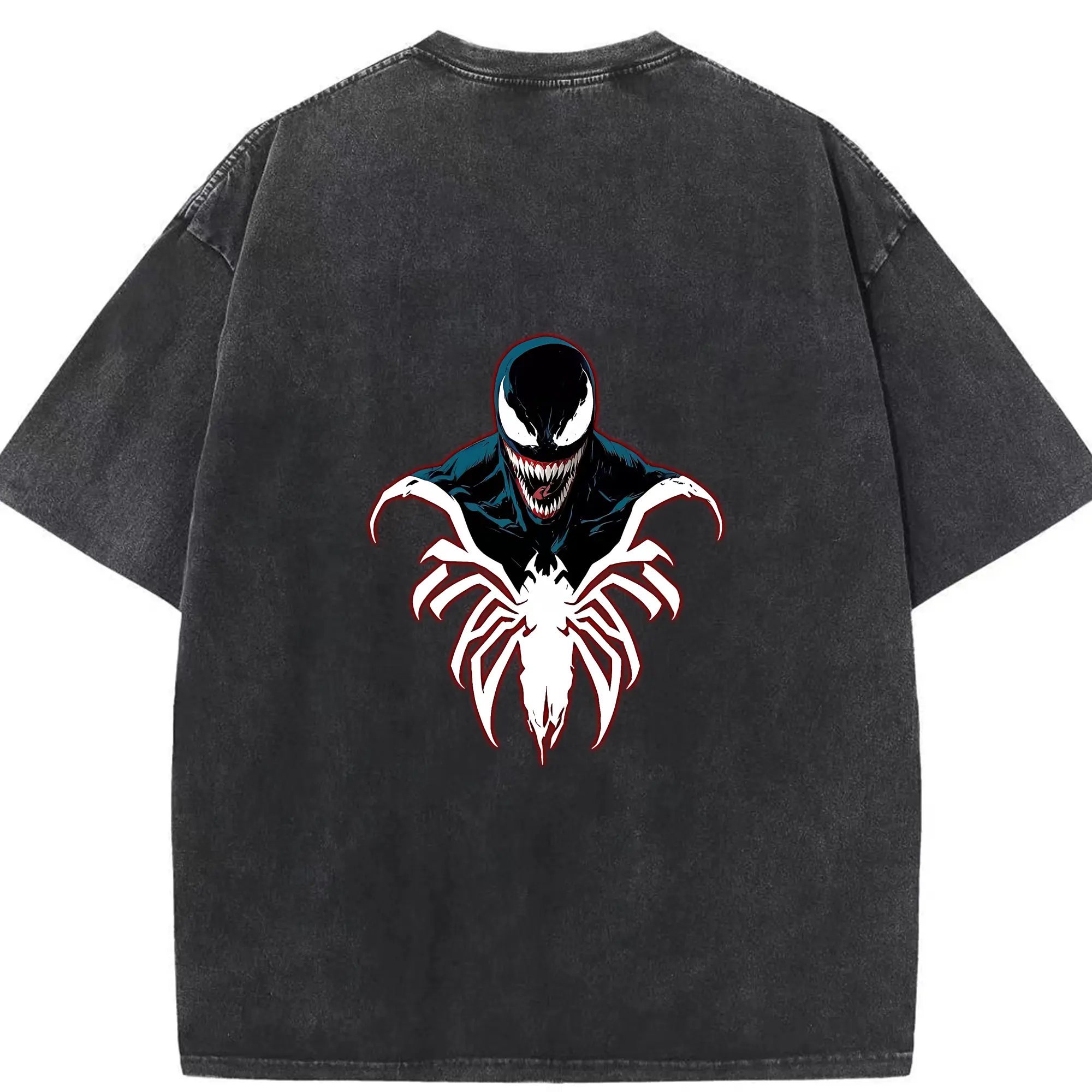 ヴェノム グッズ,ヴェノム - 綿100％ ヴィンテージ風 半袖Tシャツ ・ 背面プリント ・ 柔らか肌触り ・ 通気性 快適 ・ スポーツ カジュアル 外出用