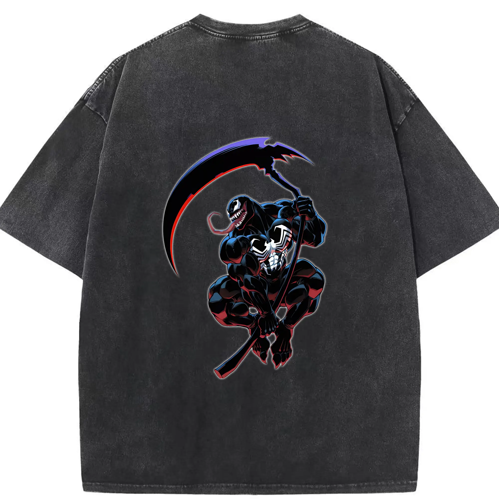 ヴェノム グッズ,ヴェノム - 綿100％ ヴィンテージ風 半袖Tシャツ ・ 背面プリント ・ 柔らか肌触り ・ 通気性 快適 ・ スポーツ カジュアル 外出用