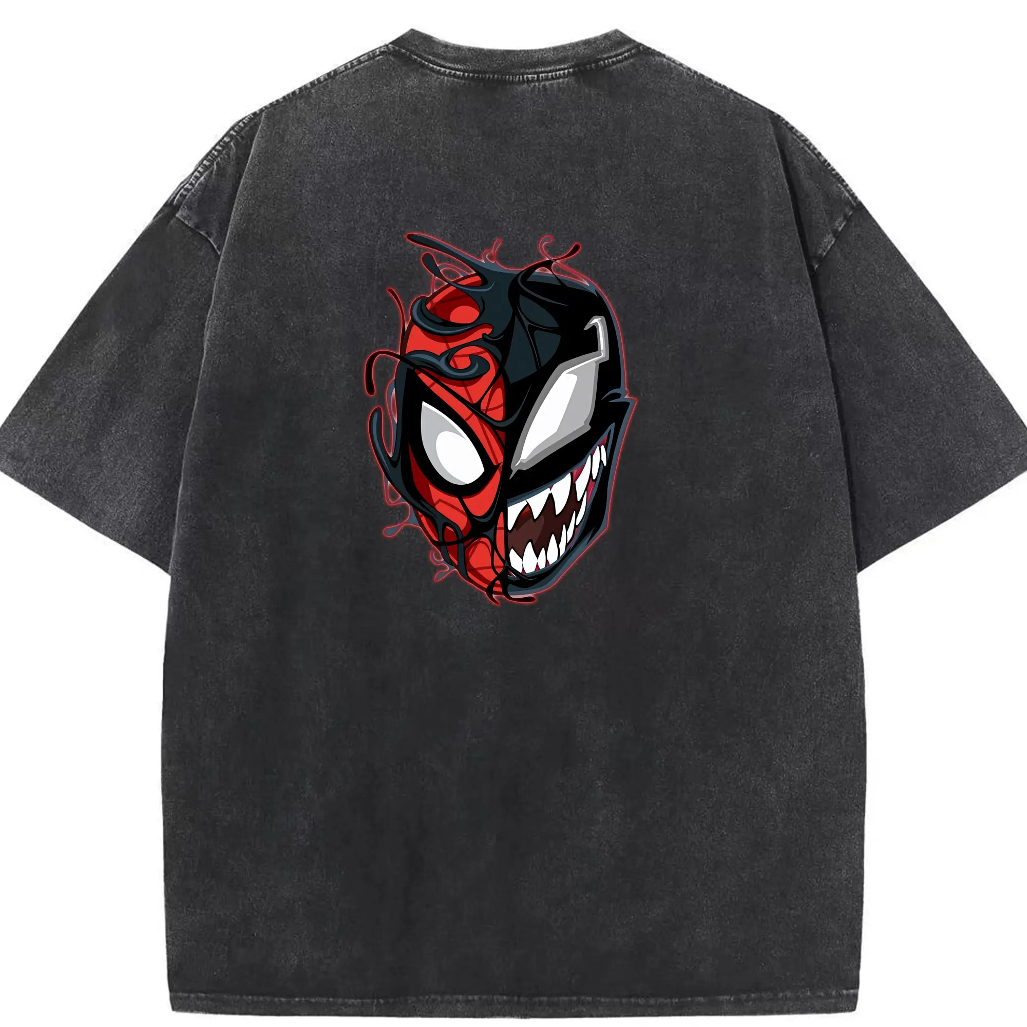 ヴェノム グッズ,ヴェノム - 綿100％ ヴィンテージ風 半袖Tシャツ ・ 背面プリント ・ 柔らか肌触り ・ 通気性 快適 ・ スポーツ カジュアル 外出用