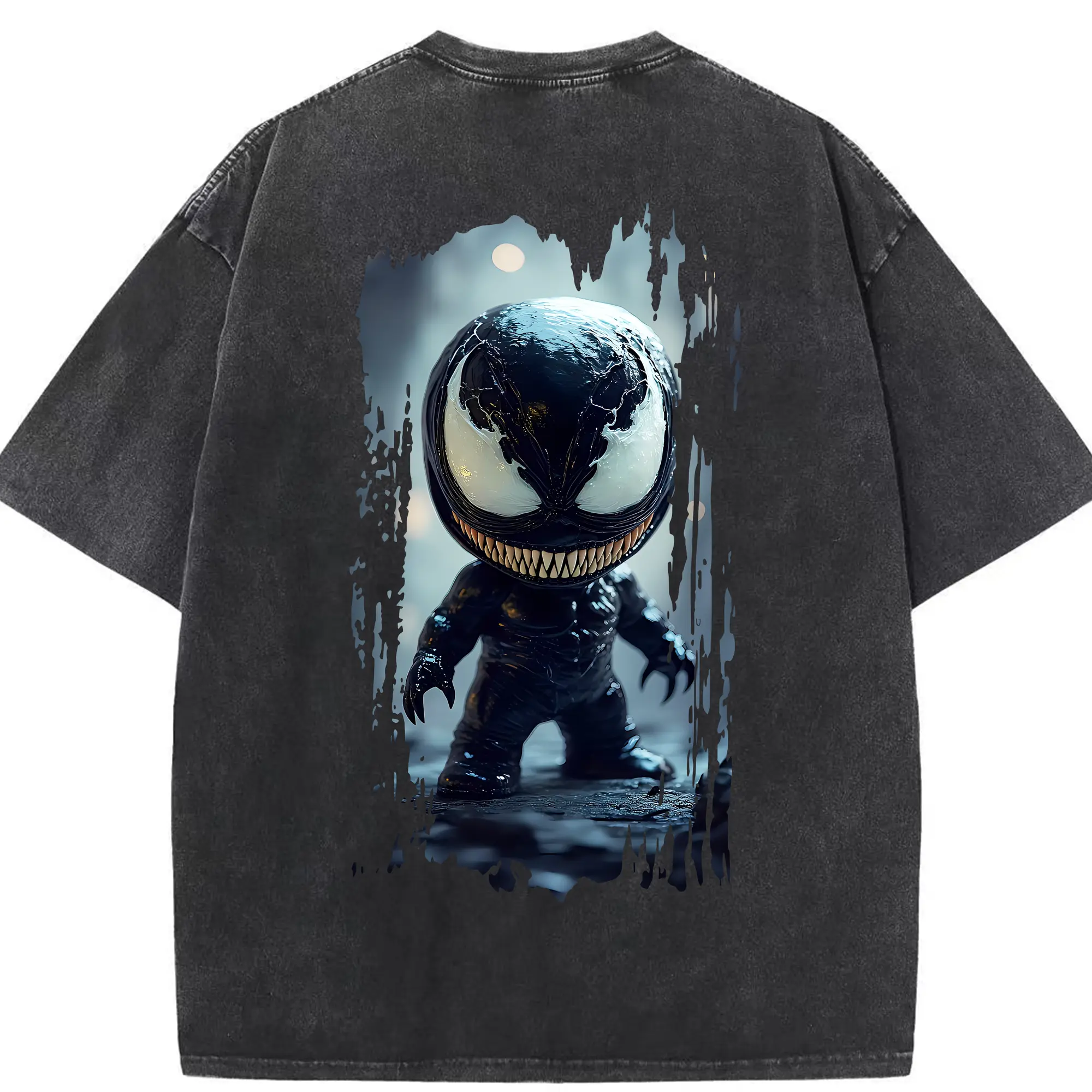 ヴェノム グッズ,ヴェノム - 綿100％ ヴィンテージ風 半袖Tシャツ ・ 背面プリント ・ 柔らか肌触り ・ 通気性 快適 ・ スポーツ カジュアル 外出用