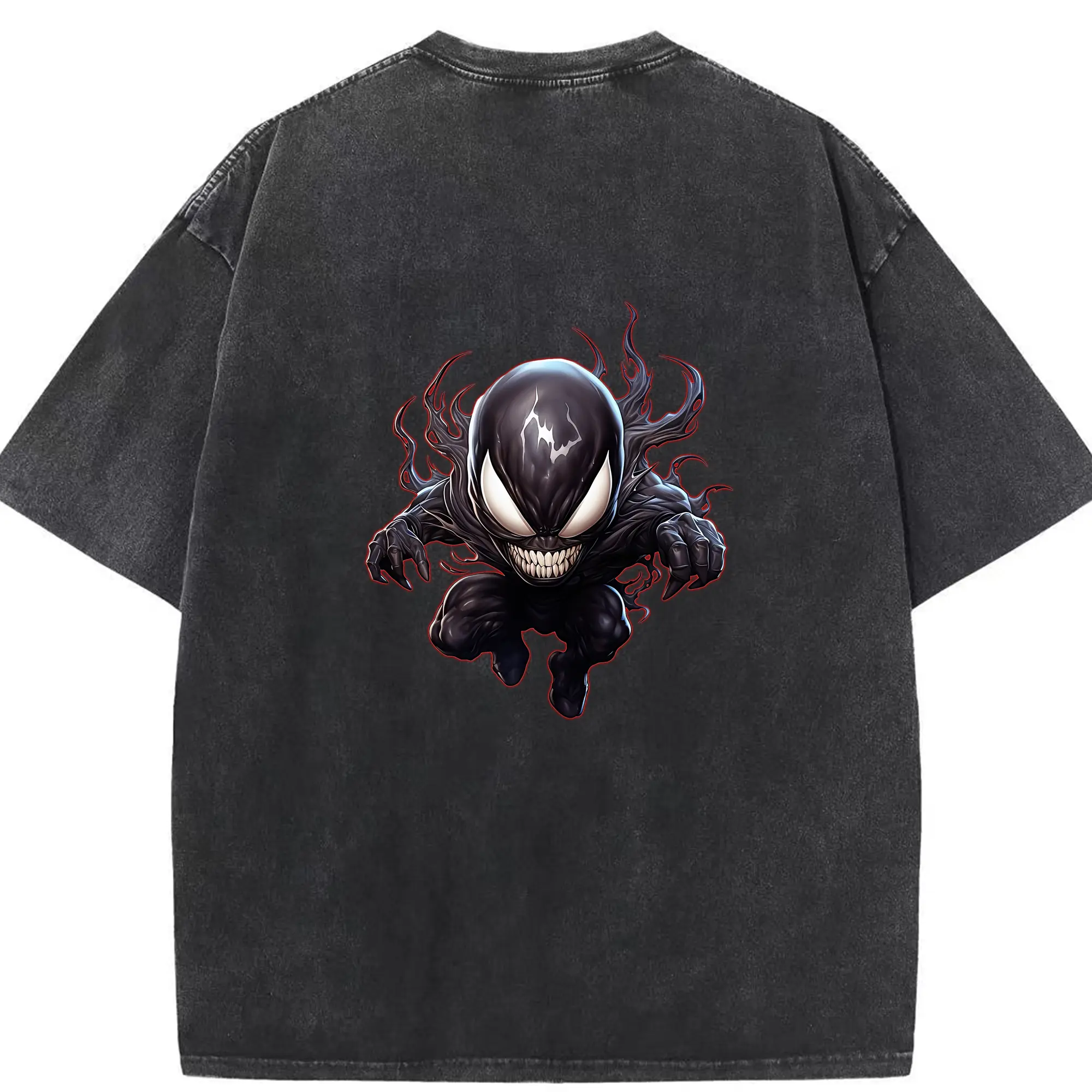 ヴェノム グッズ,ヴェノム - 綿100％ ヴィンテージ風 半袖Tシャツ ・ 背面プリント ・ 柔らか肌触り ・ 通気性 快適 ・ スポーツ カジュアル 外出用