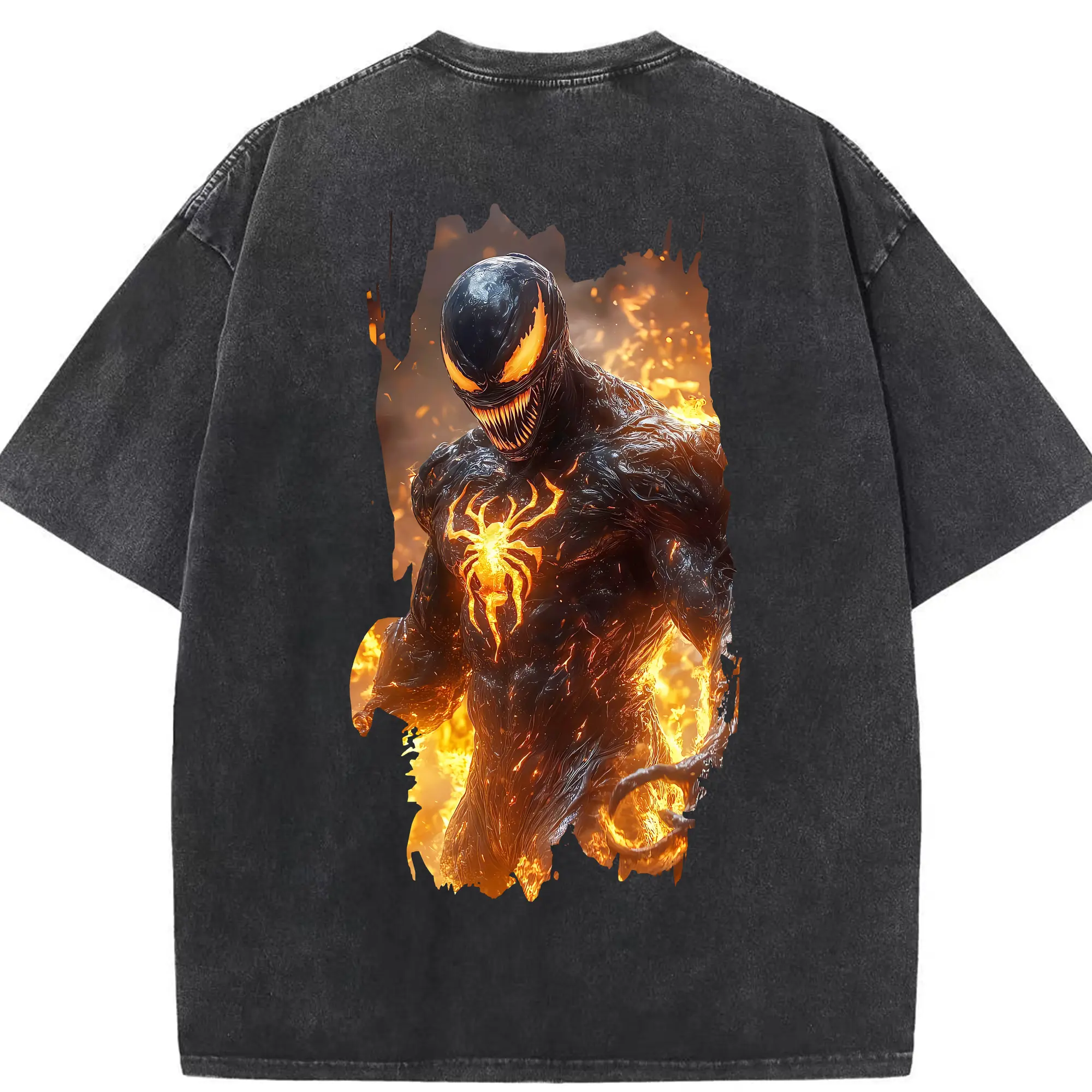 ヴェノム グッズ,ヴェノム - 綿100％ ヴィンテージ風 半袖Tシャツ ・ 背面プリント ・ 柔らか肌触り ・ 通気性 快適 ・ スポーツ カジュアル 外出用