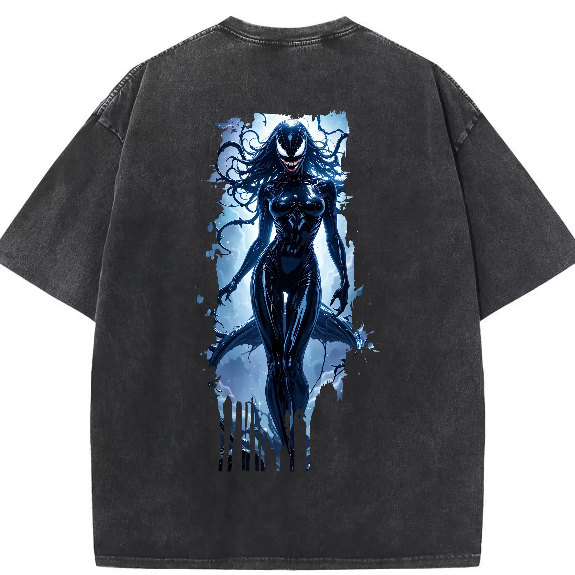 ヴェノム グッズ,ヴェノム - 綿100％ ヴィンテージ風 半袖Tシャツ ・ 背面プリント ・ 柔らか肌触り ・ 通気性 快適 ・ スポーツ カジュアル 外出用