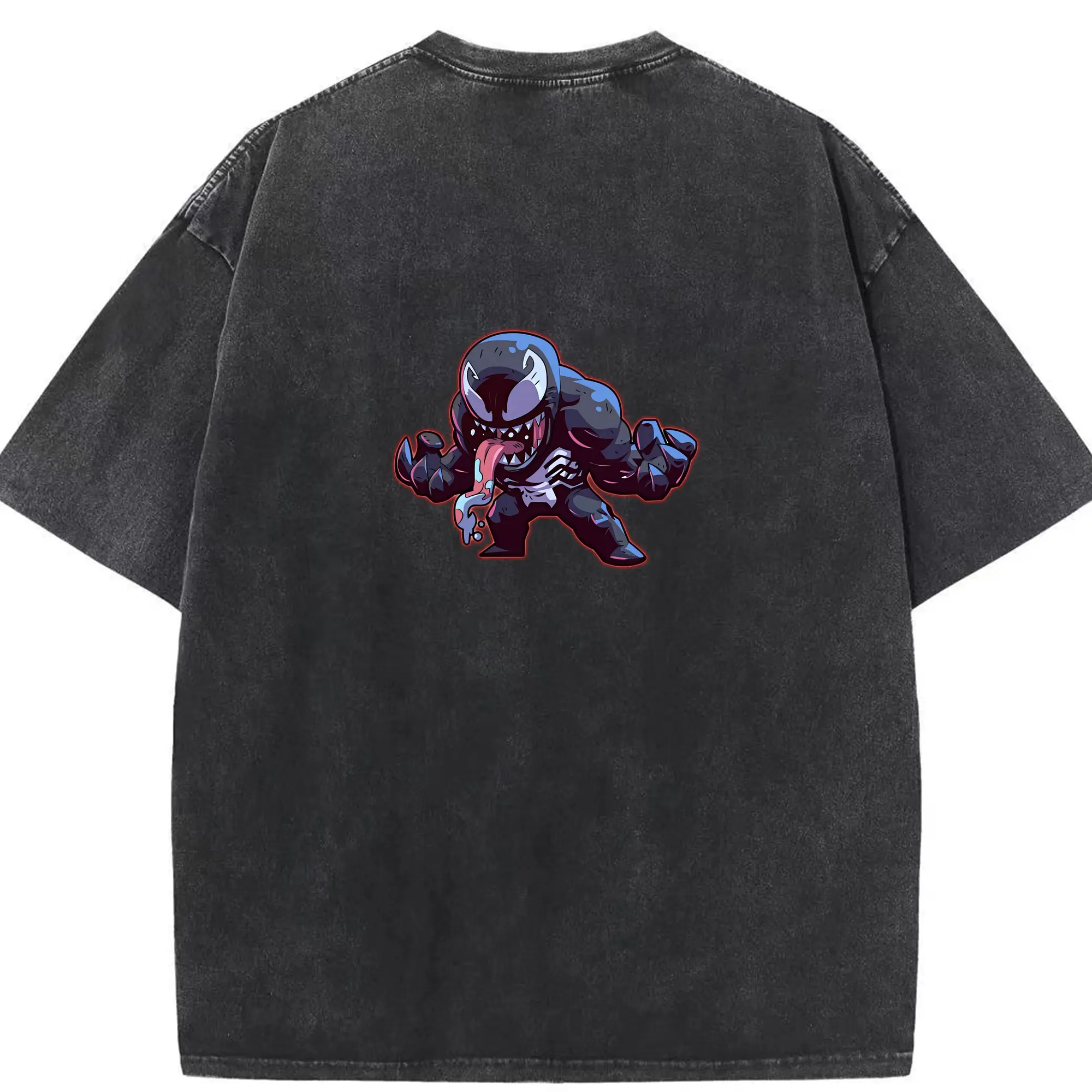 ヴェノム グッズ,ヴェノム - 綿100％ ヴィンテージ風 半袖Tシャツ ・ 背面プリント ・ 柔らか肌触り ・ 通気性 快適 ・ スポーツ カジュアル 外出用