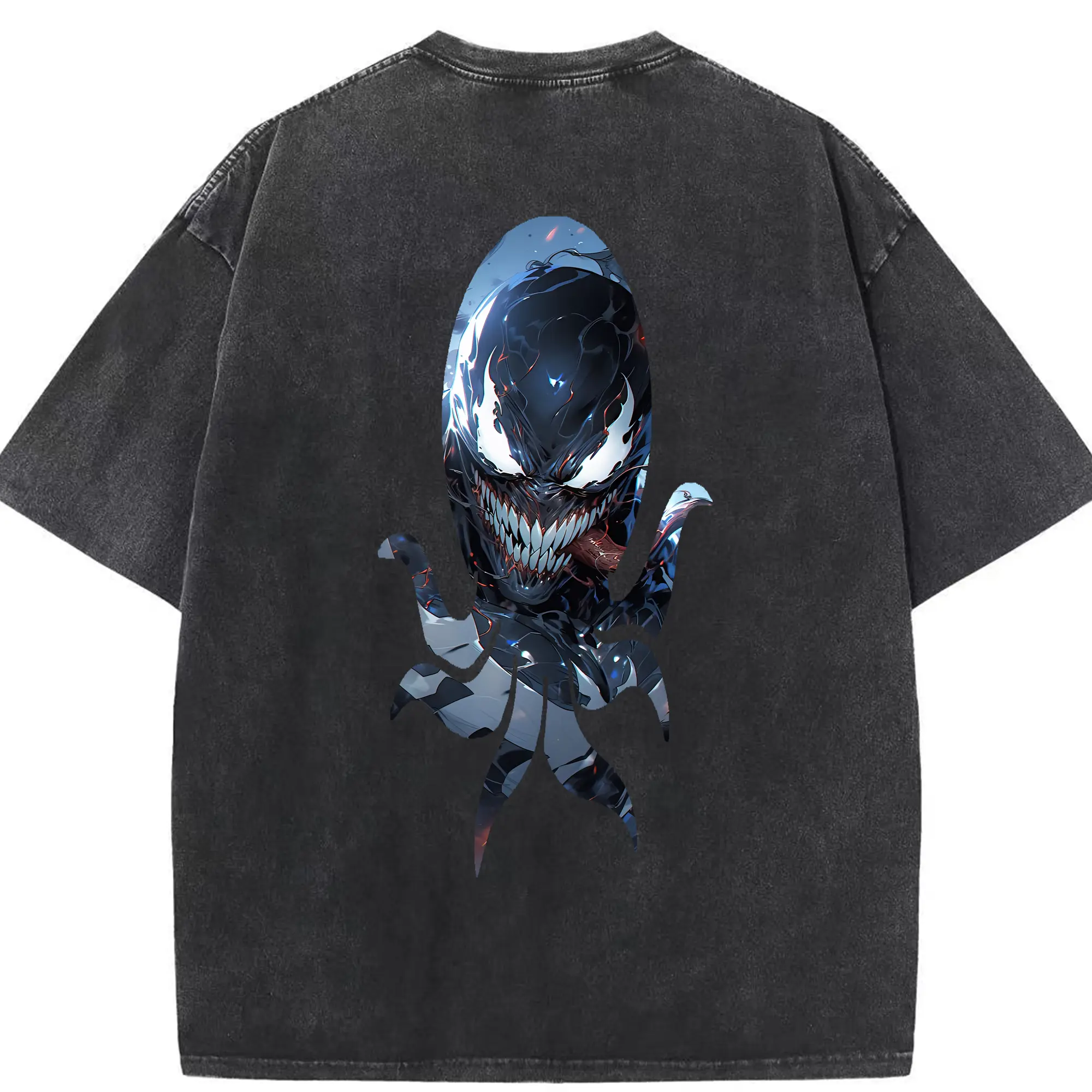 ヴェノム グッズ,ヴェノム - 綿100％ ヴィンテージ風 半袖Tシャツ ・ 背面プリント ・ 柔らか肌触り ・ 通気性 快適 ・ スポーツ カジュアル 外出用