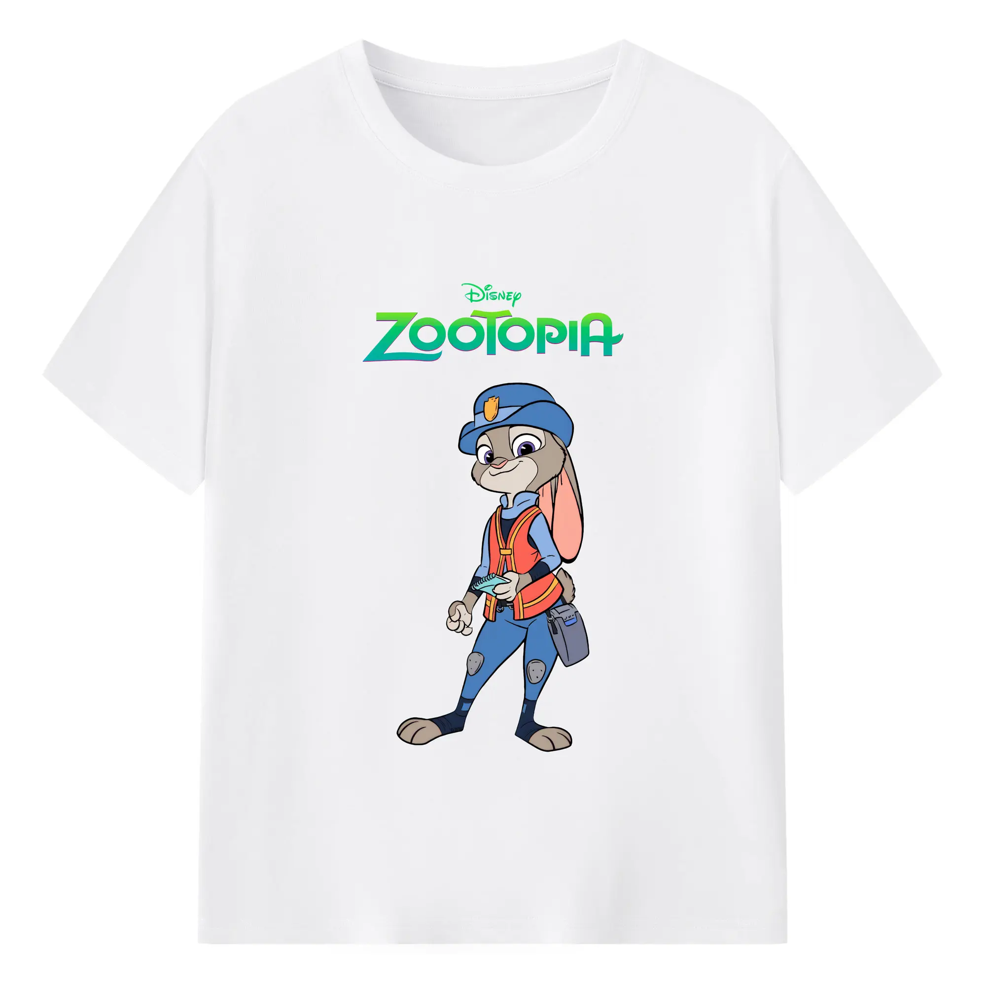 ズートピア グッズ,ジュディ・ホップス - 綿100％ 半袖Tシャツ ・ フロントプリント ・ 快適 通気性 ・ 日常使い 散歩 スポーツ用