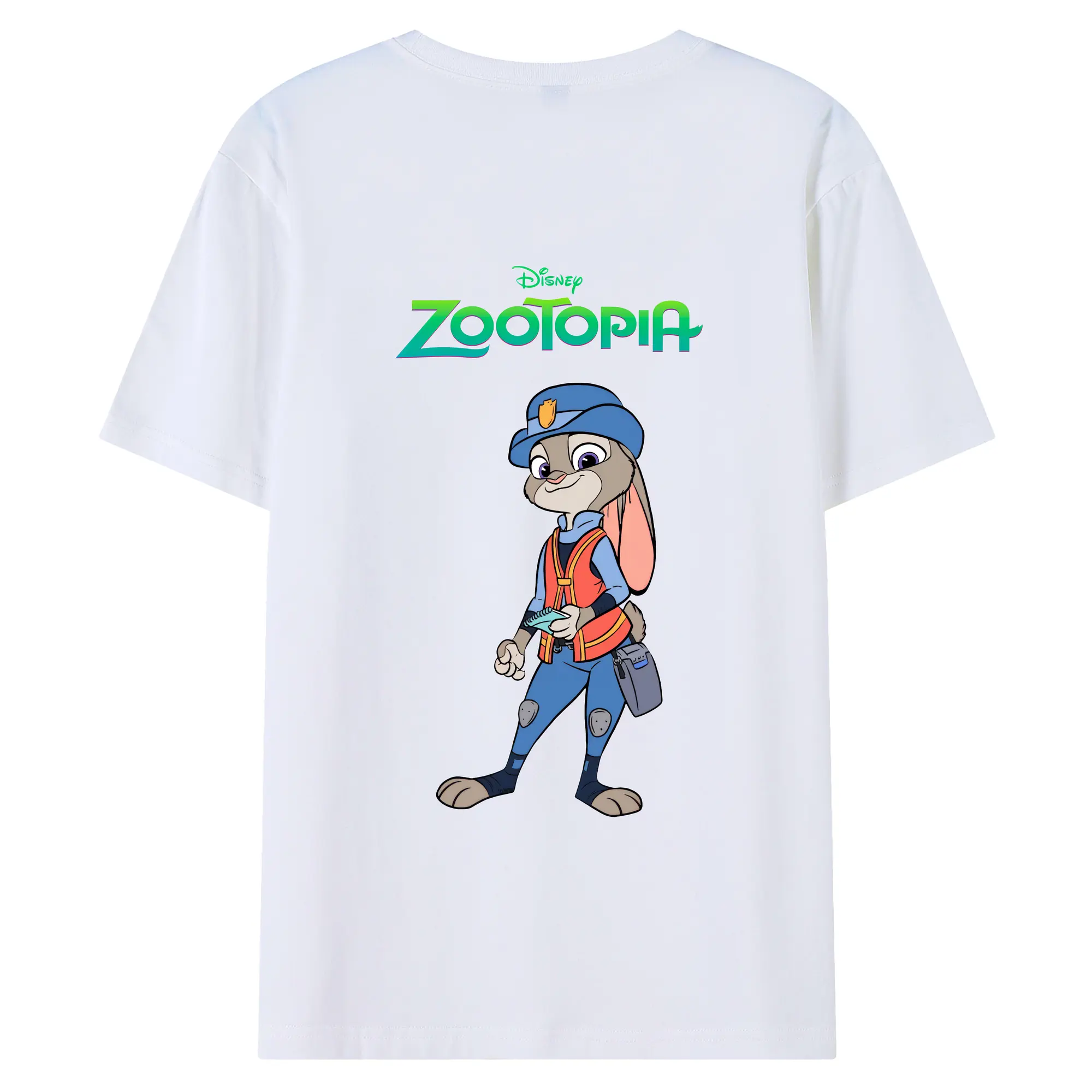 ズートピア グッズ,ジュディ・ホップス - 綿100％ 半袖Tシャツ ・ バックプリント ・ 快適 通気性 ・ 日常使い 散歩 スポーツ用