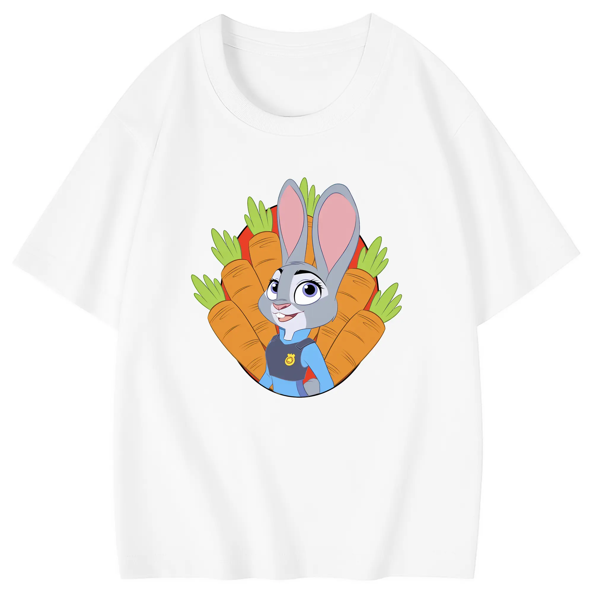 ズートピア グッズ,ジュディ・ホップス - 綿100％ キッズTシャツ ・ フロントプリント ・ 快適 通気性 ・ スポーツ カジュアル 散歩用