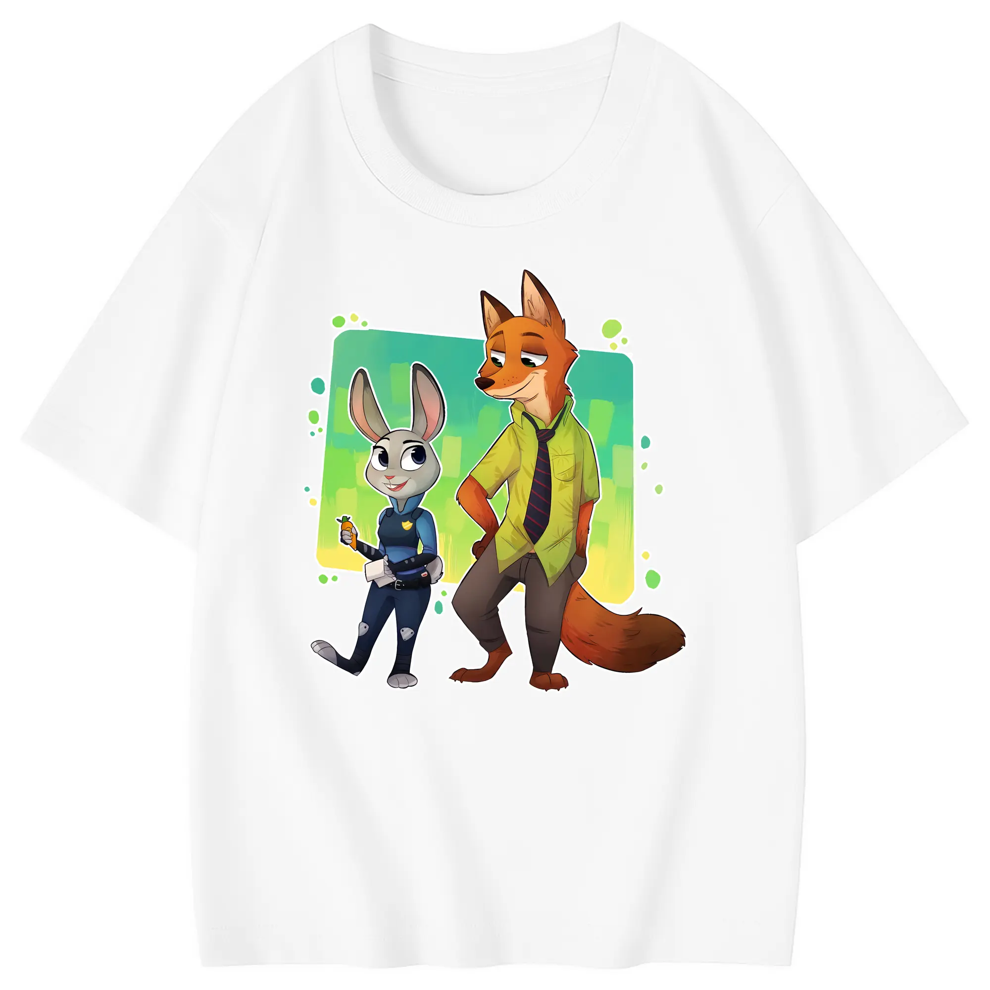 ズートピア グッズ,ジュディ・ホップス - 綿100％ キッズTシャツ ・ フロントプリント ・ 快適 通気性 ・ スポーツ カジュアル 散歩用