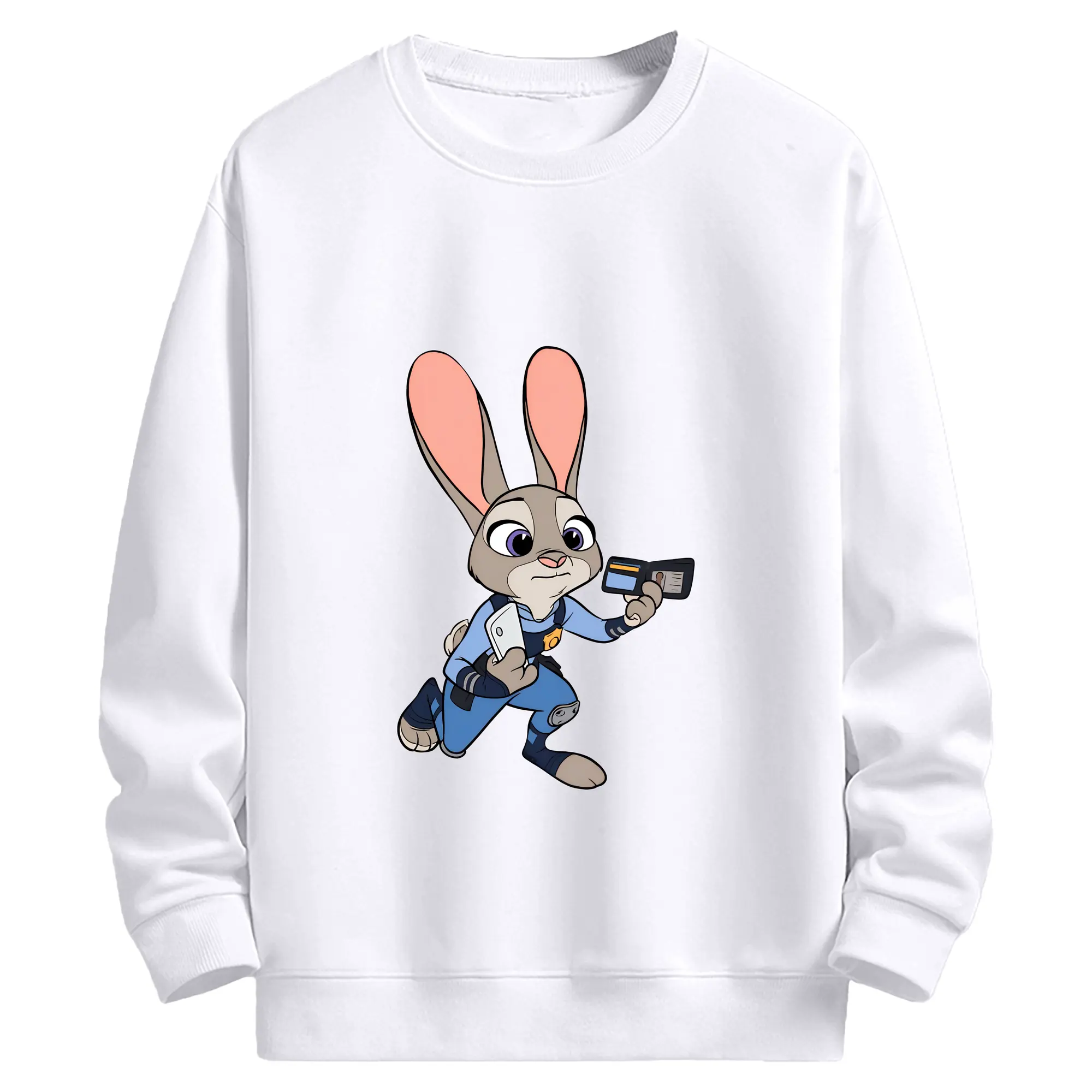 ズートピア グッズ,ジュディ・ホップス - 高品質 クルーネック スウェット ・ コットン59％ ポリエステル41％ ・ ユニセックス 長袖 トレーナー ・ カジュアル デイリー スポーツ 散歩用