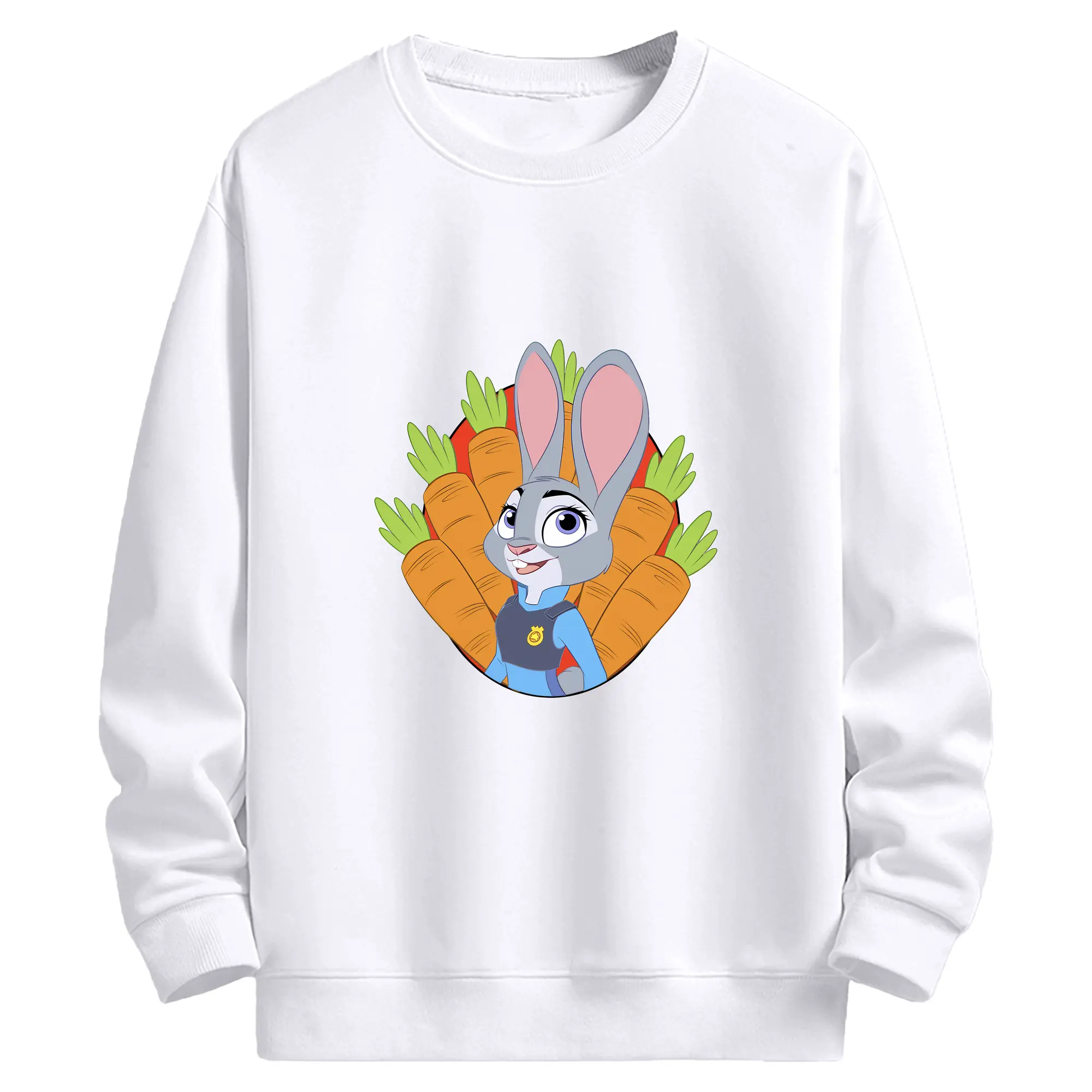 ズートピア グッズ,ジュディ・ホップス - 高品質 クルーネック スウェット ・ コットン59％ ポリエステル41％ ・ ユニセックス 長袖 トレーナー ・ カジュアル デイリー スポーツ 散歩用