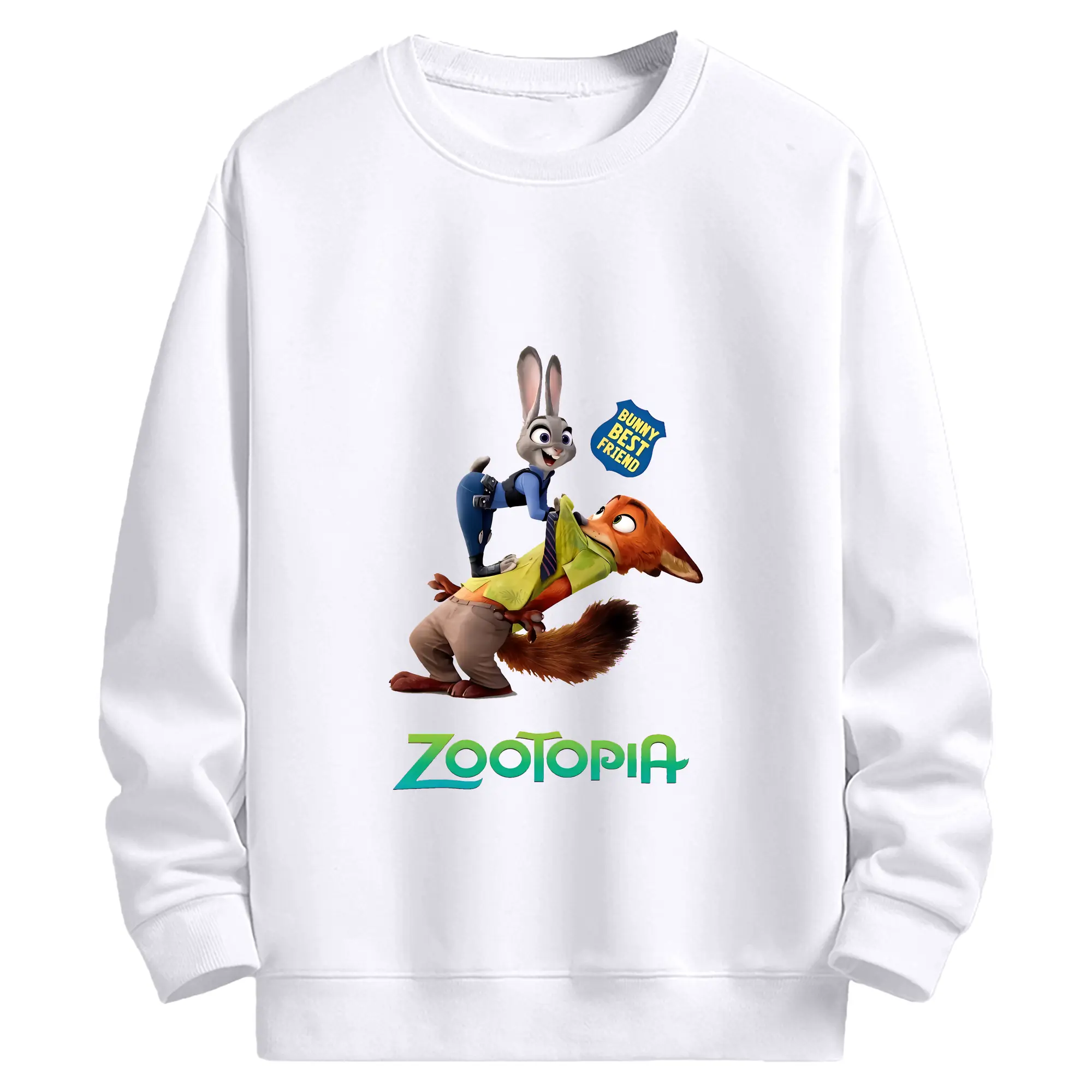 ズートピア グッズ,ジュディ・ホップス - 高品質 クルーネック スウェット ・ コットン59％ ポリエステル41％ ・ ユニセックス 長袖 トレーナー ・ カジュアル デイリー スポーツ 散歩用