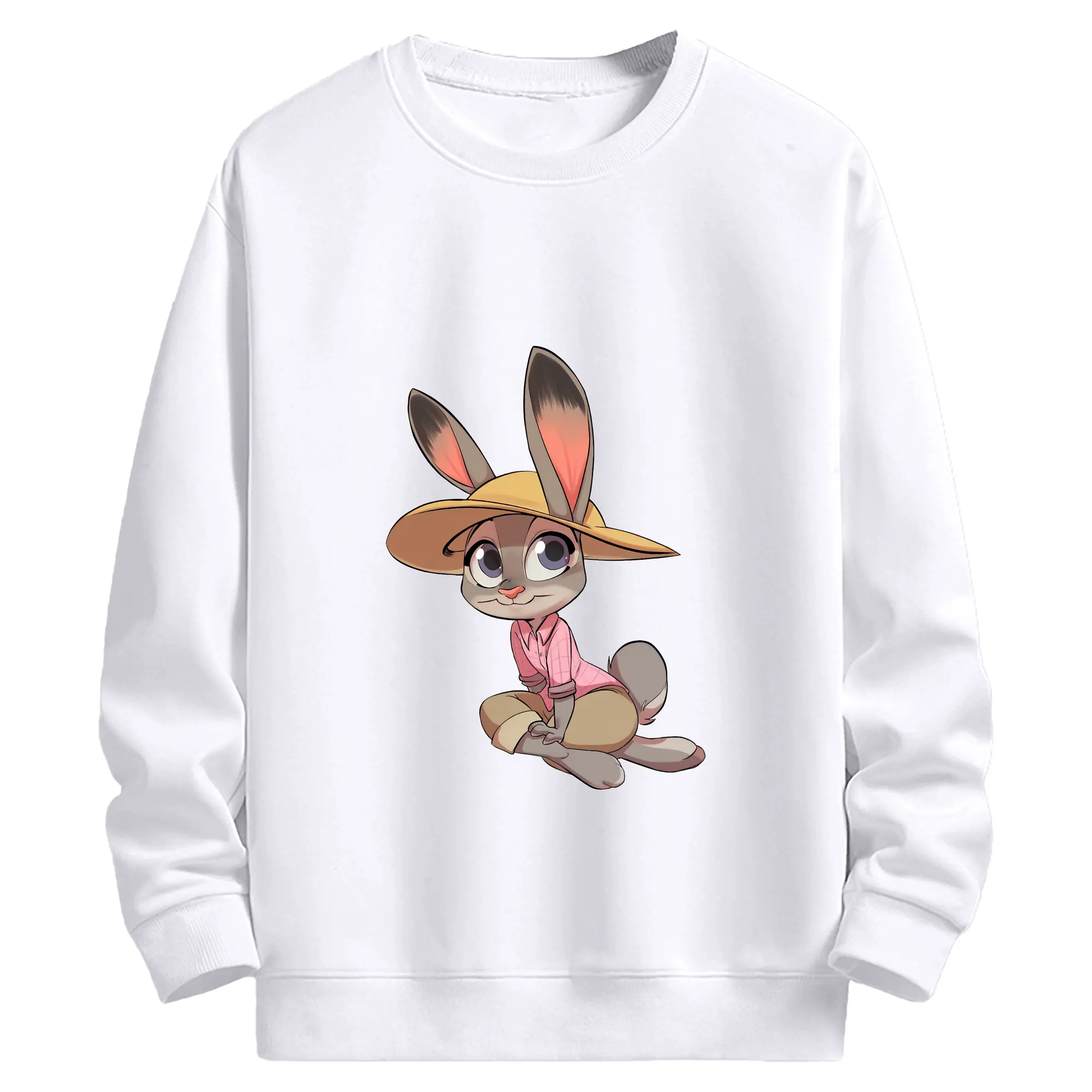 ズートピア グッズ,ジュディ・ホップス - 高品質 クルーネック スウェット ・ コットン59％ ポリエステル41％ ・ ユニセックス 長袖 トレーナー ・ カジュアル デイリー スポーツ 散歩用