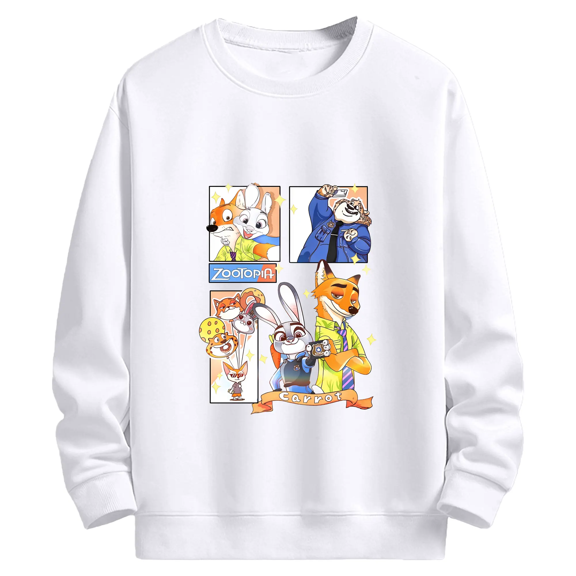 ズートピア グッズ,ジュディ・ホップス - 高品質 クルーネック スウェット ・ コットン59％ ポリエステル41％ ・ ユニセックス 長袖 トレーナー ・ カジュアル デイリー スポーツ 散歩用