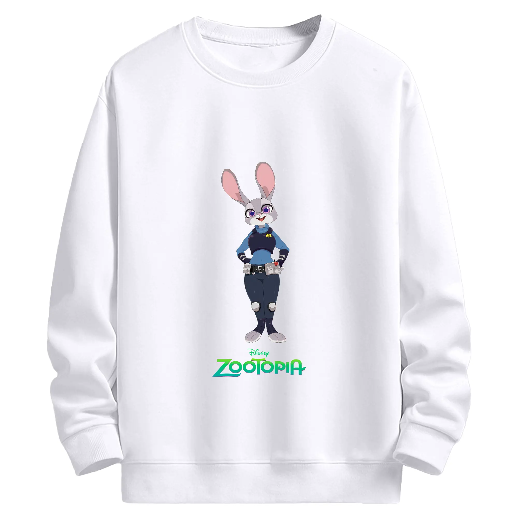 ズートピア グッズ,ジュディ・ホップス - 高品質 クルーネック スウェット ・ コットン59％ ポリエステル41％ ・ ユニセックス 長袖 トレーナー ・ カジュアル デイリー スポーツ 散歩用
