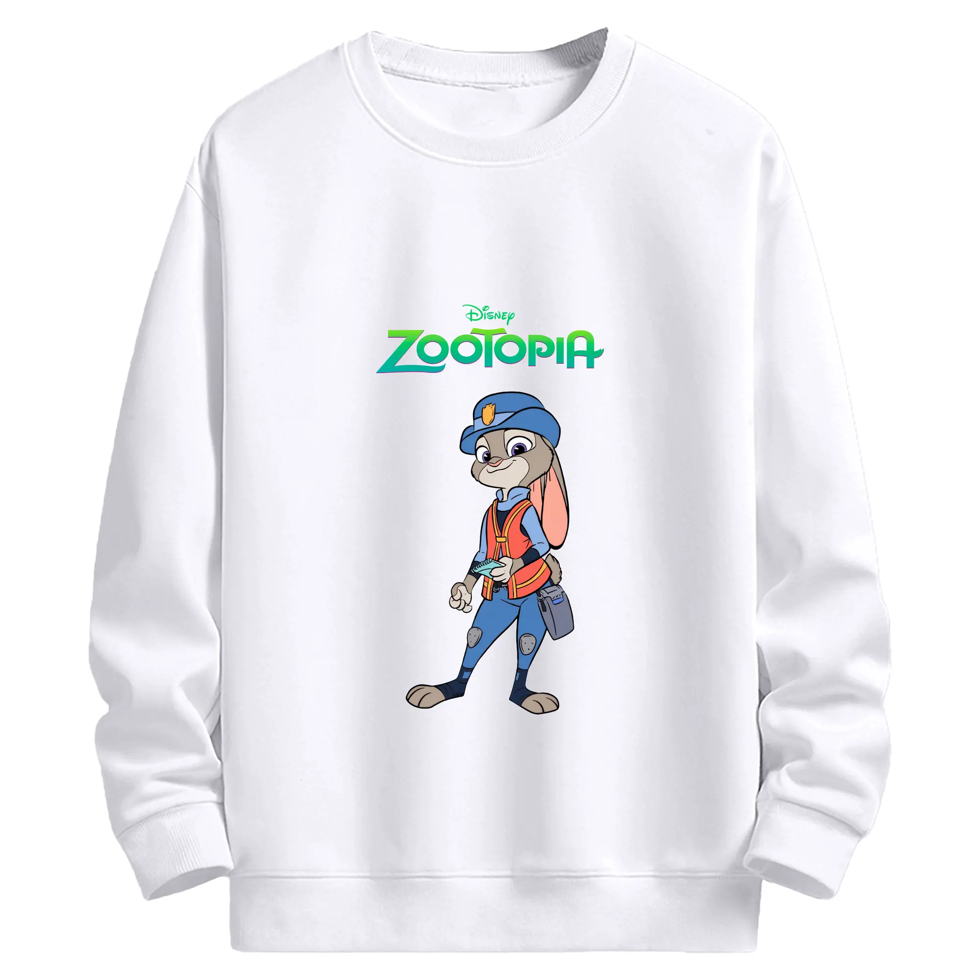 ズートピア グッズ,ジュディ・ホップス - 高品質 クルーネック スウェット ・ コットン59％ ポリエステル41％ ・ ユニセックス 長袖 トレーナー ・ カジュアル デイリー スポーツ 散歩用