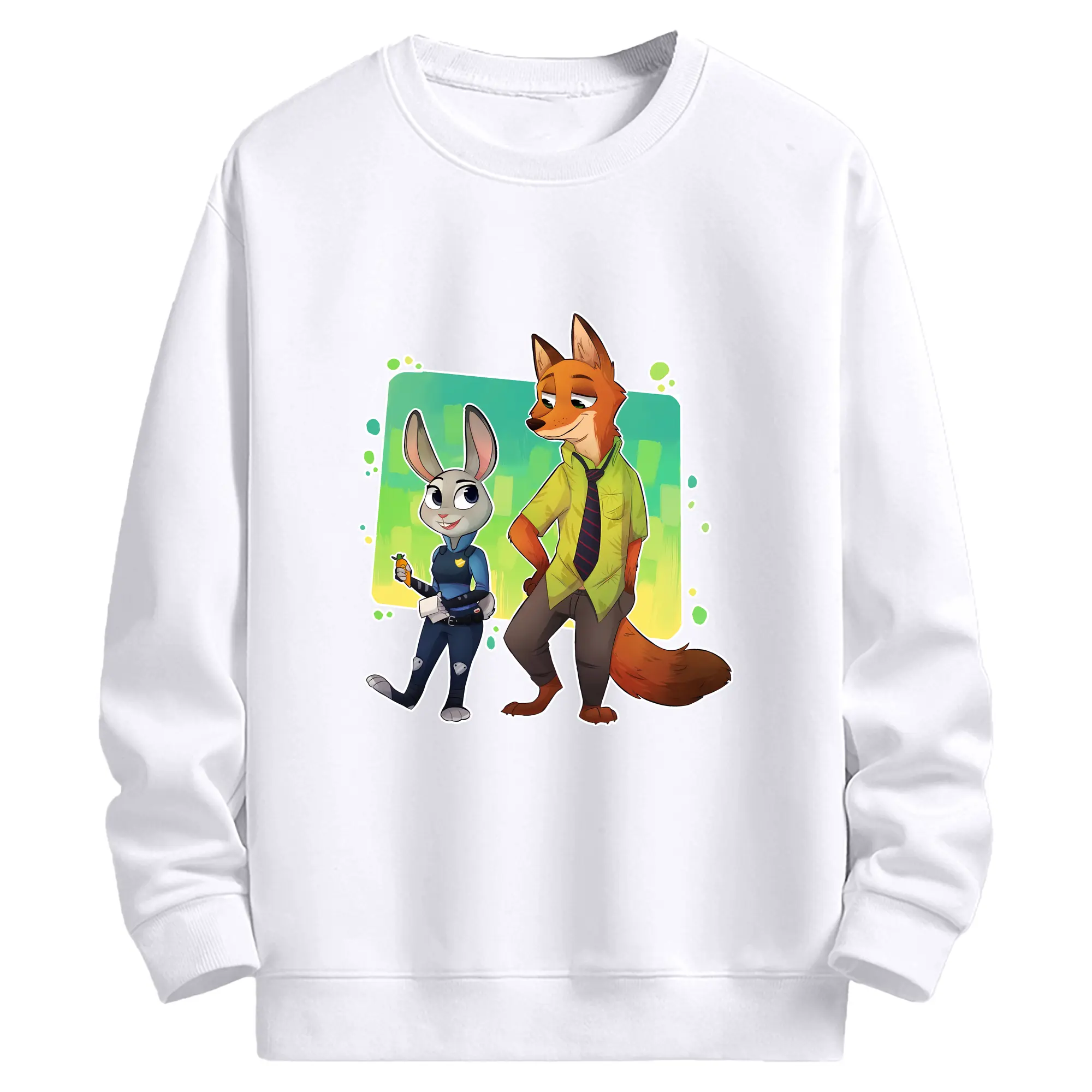 ズートピア グッズ,ジュディ・ホップス - 高品質 クルーネック スウェット ・ コットン59％ ポリエステル41％ ・ ユニセックス 長袖 トレーナー ・ カジュアル デイリー スポーツ 散歩用