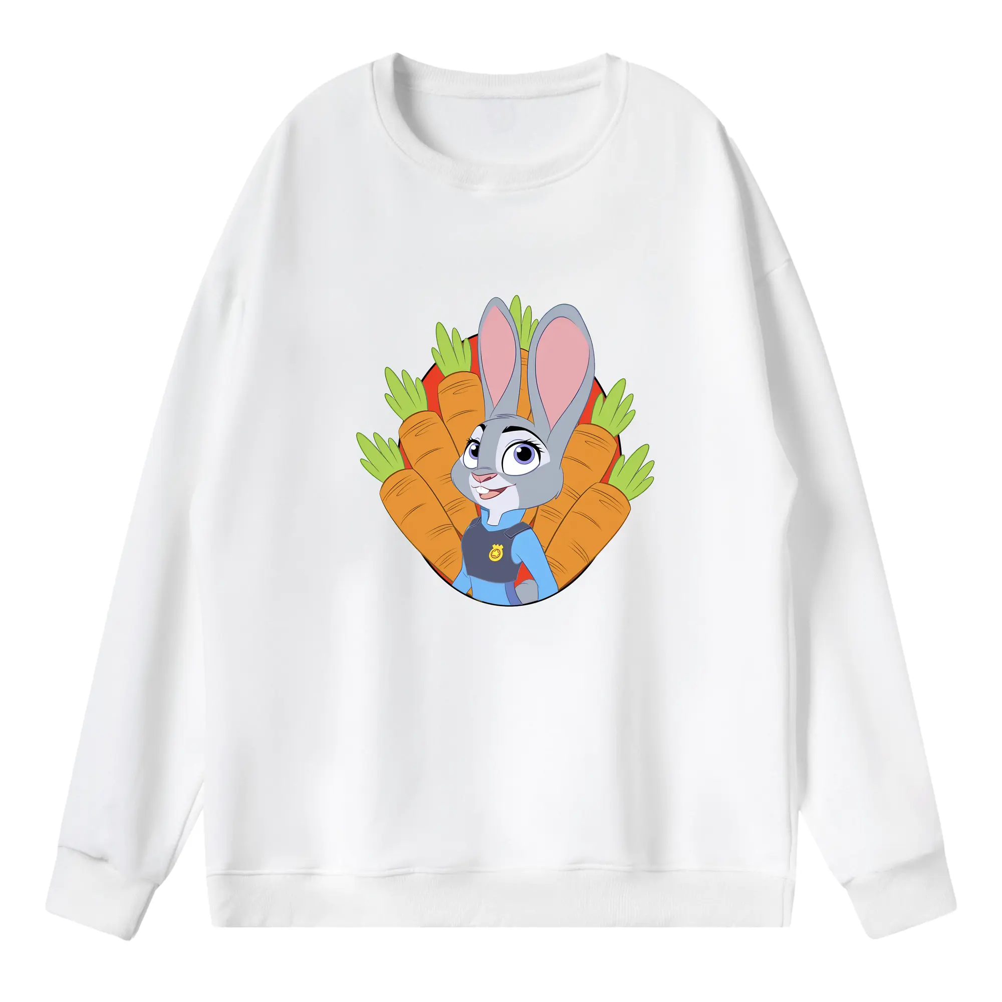 ズートピア グッズ,ジュディ・ホップス - 薄手 クルーネック スウェット 裏毛260g · ポリエステル 春秋向け カジュアル 男女兼用 · トレーナー デイリー スポーツ 散歩に最適
