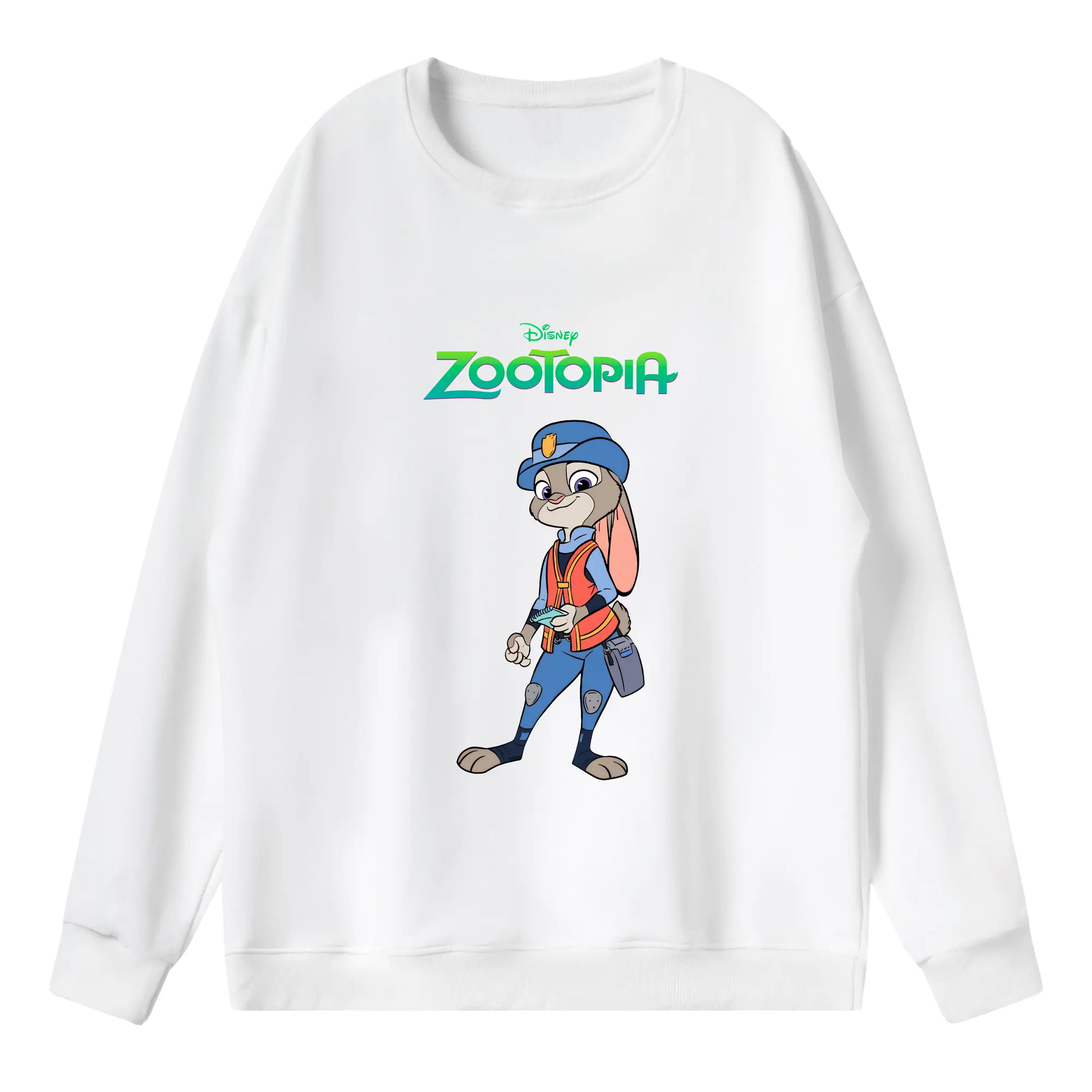 ズートピア グッズ,ジュディ・ホップス - 薄手 クルーネック スウェット 裏毛260g · ポリエステル 春秋向け カジュアル 男女兼用 · トレーナー デイリー スポーツ 散歩に最適