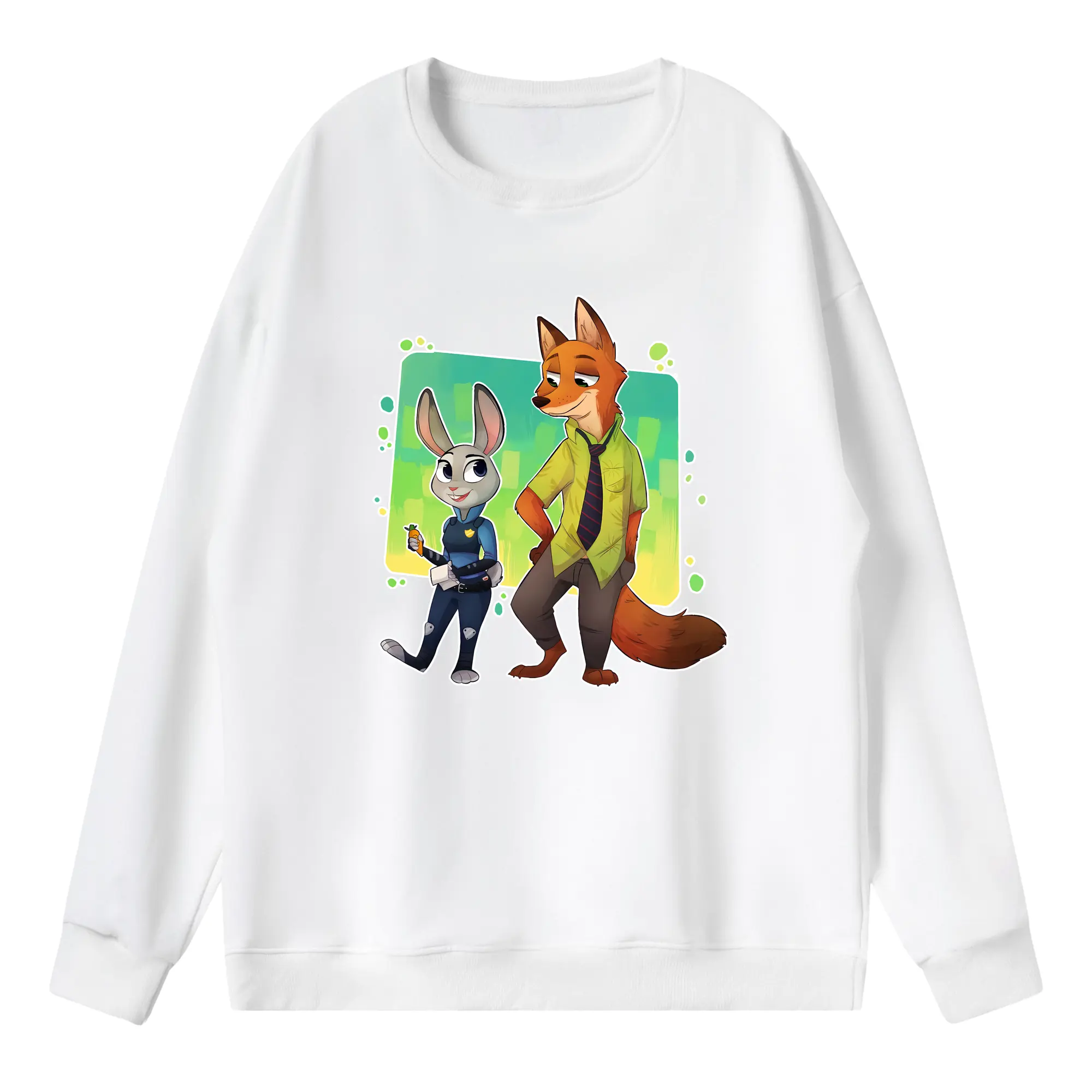 ズートピア グッズ,ジュディ・ホップス - 薄手 クルーネック スウェット 裏毛260g · ポリエステル 春秋向け カジュアル 男女兼用 · トレーナー デイリー スポーツ 散歩に最適