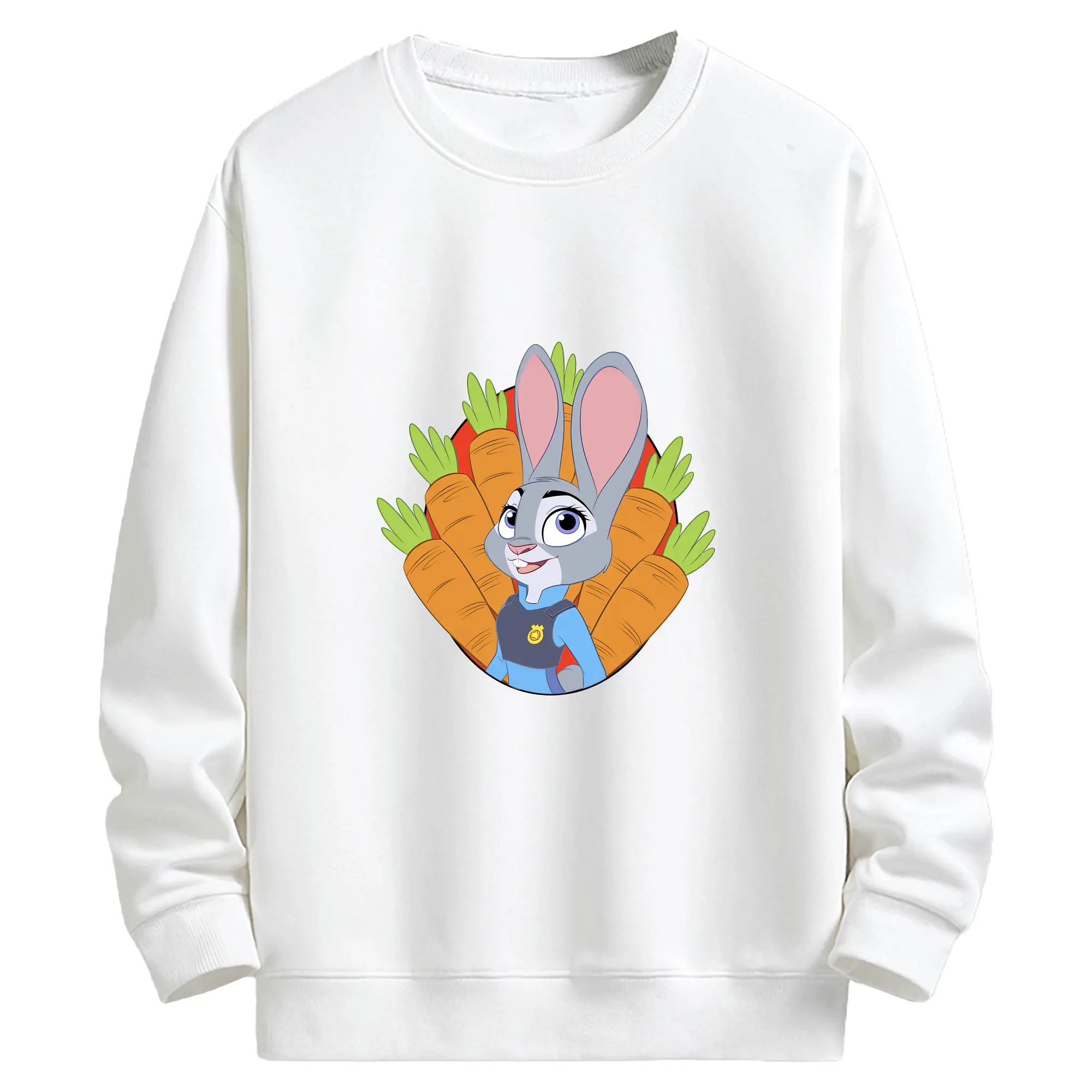 ズートピア グッズ,ジュディ・ホップス - キッズ クルーネックスウェットシャツ ・ フロントプリント ・ 綿80％ ポリエステル20％ ・ 快適 通学 スポーツ 日常使い お散歩用
