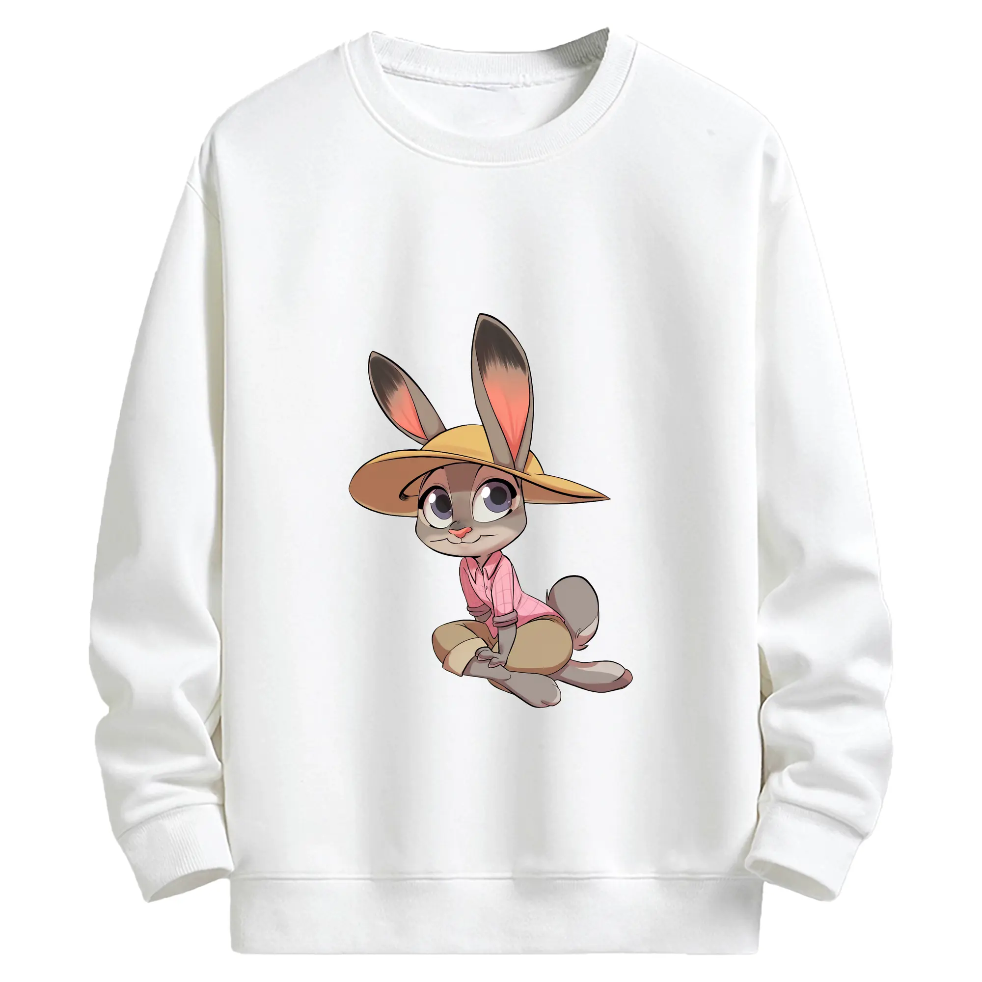 ズートピア グッズ,ジュディ・ホップス - キッズ クルーネックスウェットシャツ ・ フロントプリント ・ 綿80％ ポリエステル20％ ・ 快適 通学 スポーツ 日常使い お散歩用