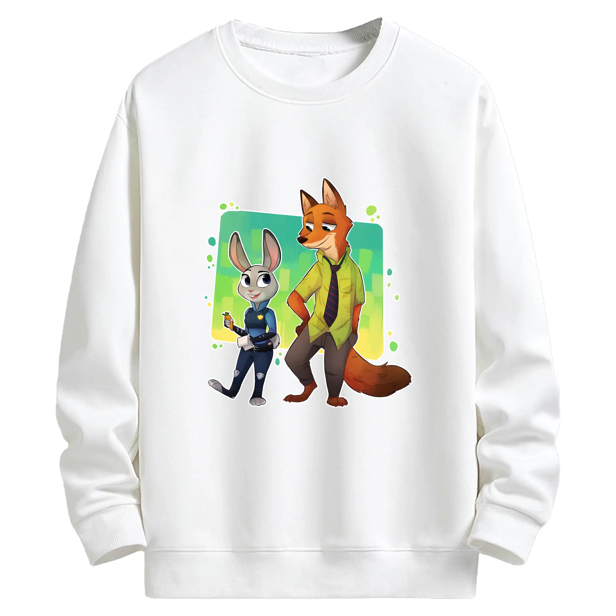 ズートピア グッズ,ジュディ・ホップス - キッズ クルーネックスウェットシャツ ・ フロントプリント ・ 綿80％ ポリエステル20％ ・ 快適 通学 スポーツ 日常使い お散歩用