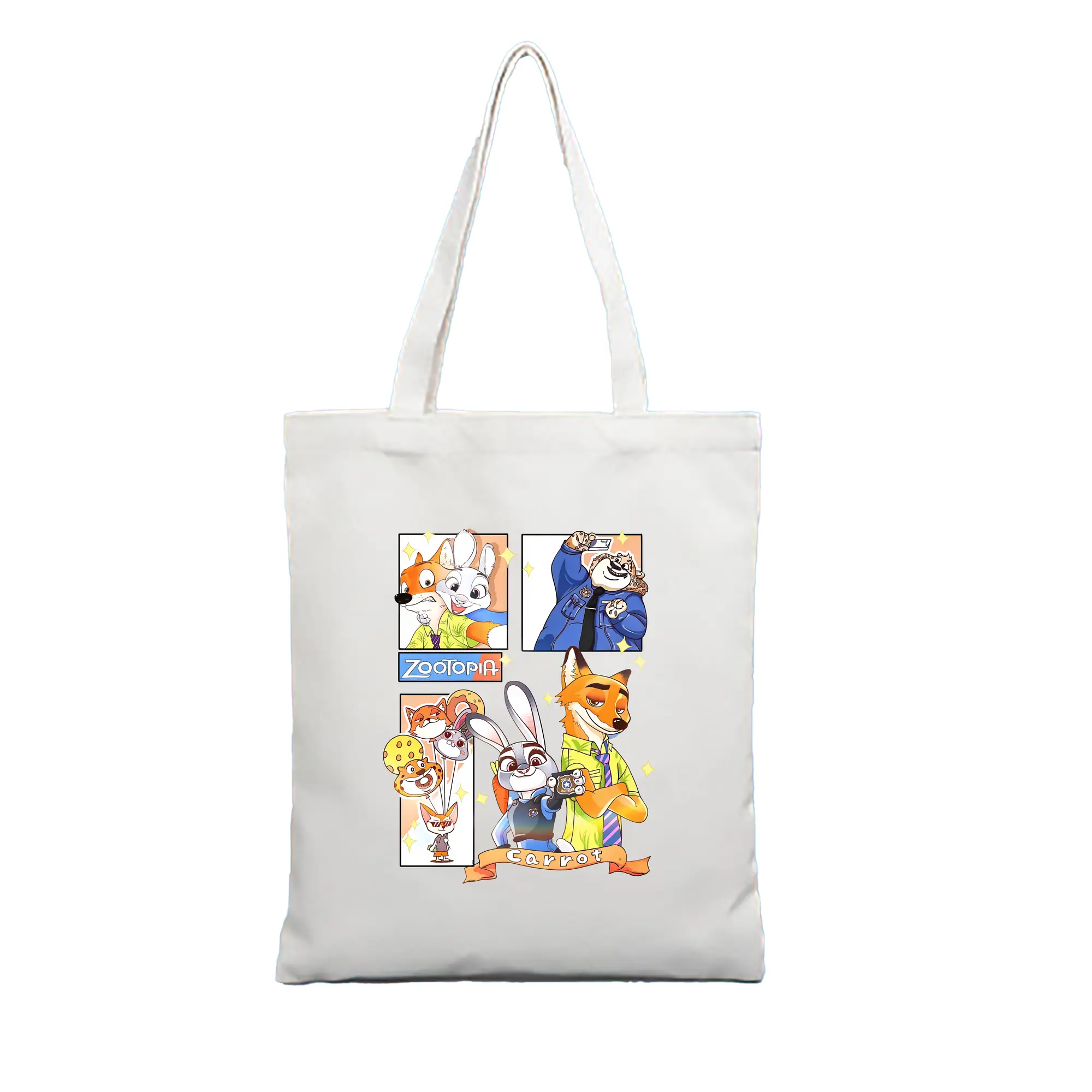 ズートピア グッズ,ジュディ・ホップス - 縦型キャンバス手提げバッグ（トートバッグ） ・ キャンバス素材 ・ ショッピング用 ・ 軽量 丈夫 お手入れ簡単