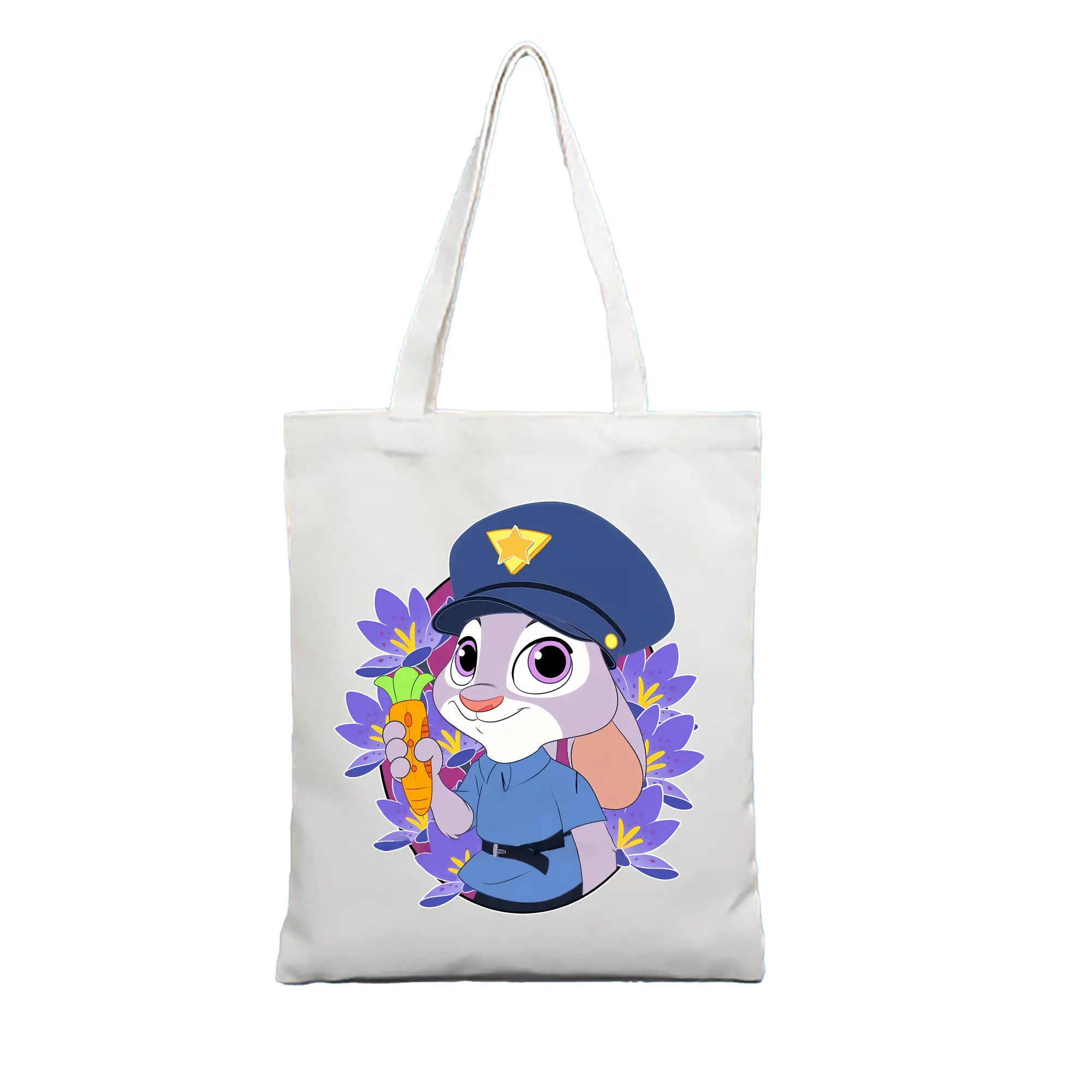 ズートピア グッズ,ジュディ・ホップス - 縦型キャンバス手提げバッグ（トートバッグ） ・ キャンバス素材 ・ ショッピング用 ・ 軽量 丈夫 お手入れ簡単